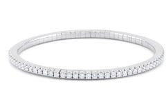 Diana M. White Gold Flexible Bangle 3.25cts