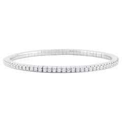 Diana M. Bracelet jonc souple en or blanc 3,25 carats 