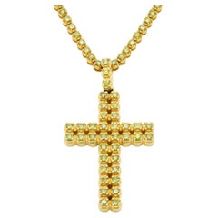 Diana M. Gelber Diamant-Kreuz 14K Gelbgold