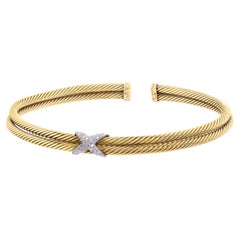 Diana M.14 kt yellow gold diamond original David Yarman fashion necklace