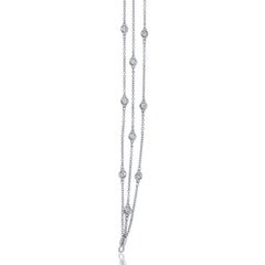 Diana M. Custom 14kt white gold triple chain bracelet 0.50 cts