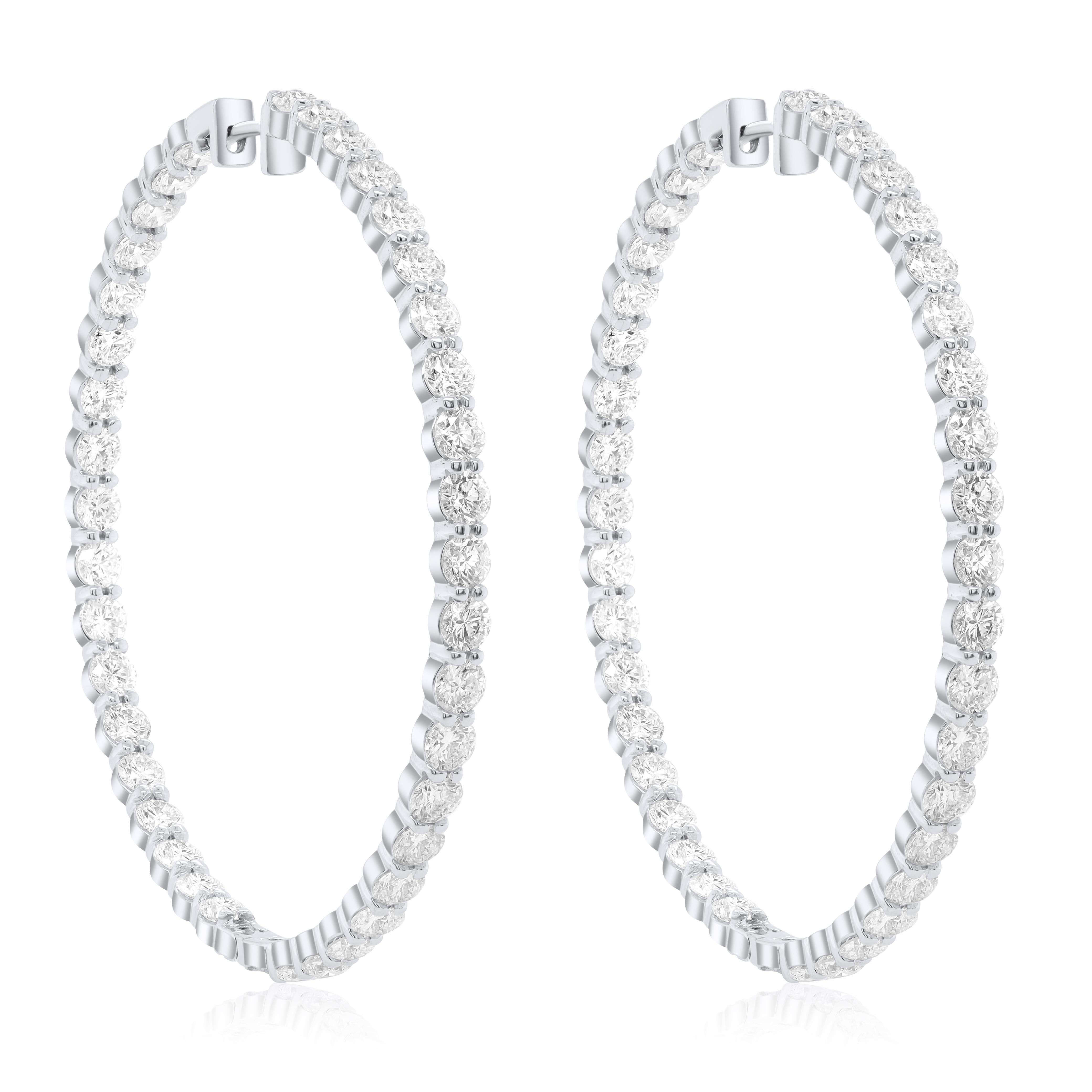 Boucles d'oreilles en or blanc 18 carats, 2.50