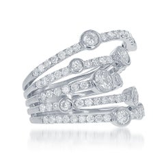 Diana M.18 kt White Gold Diamond Fashion Ring Containing 2.81 cts tw of diamonds
