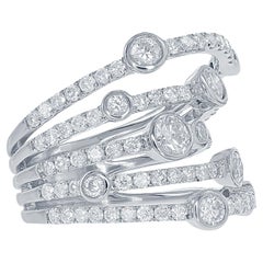 Diana M.18 kt Weißgold Diamond Fashion Ring Enthält 2,81 cts tw von Diamanten