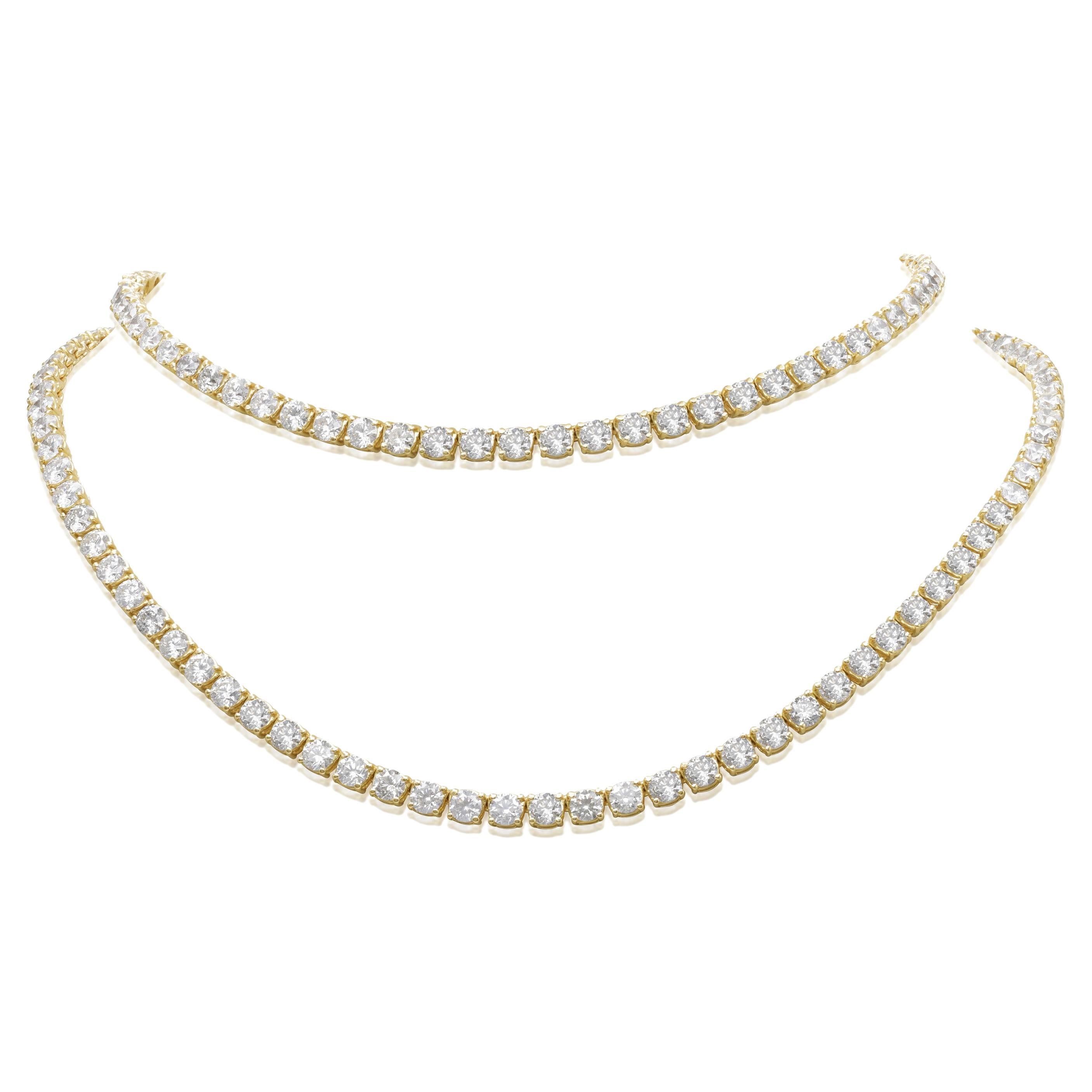 Diana Tennis Necklace | Gold