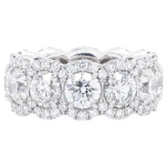 Diana, bague en or blanc 18 carats avec diamants de l'éternelité, taille 8,43 carats
