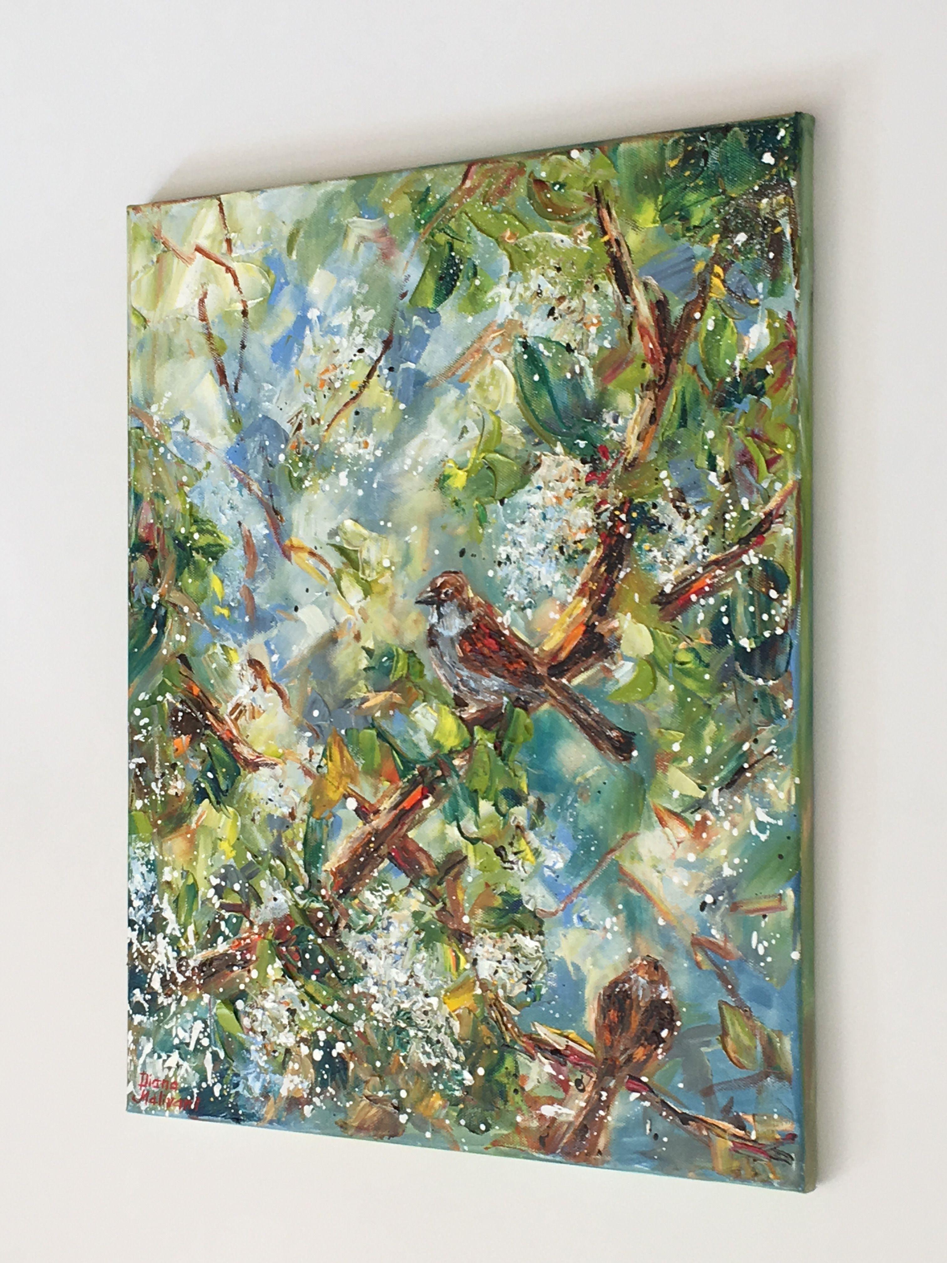 Bird Cherry Tree, Painting, Oil on Canvas 1