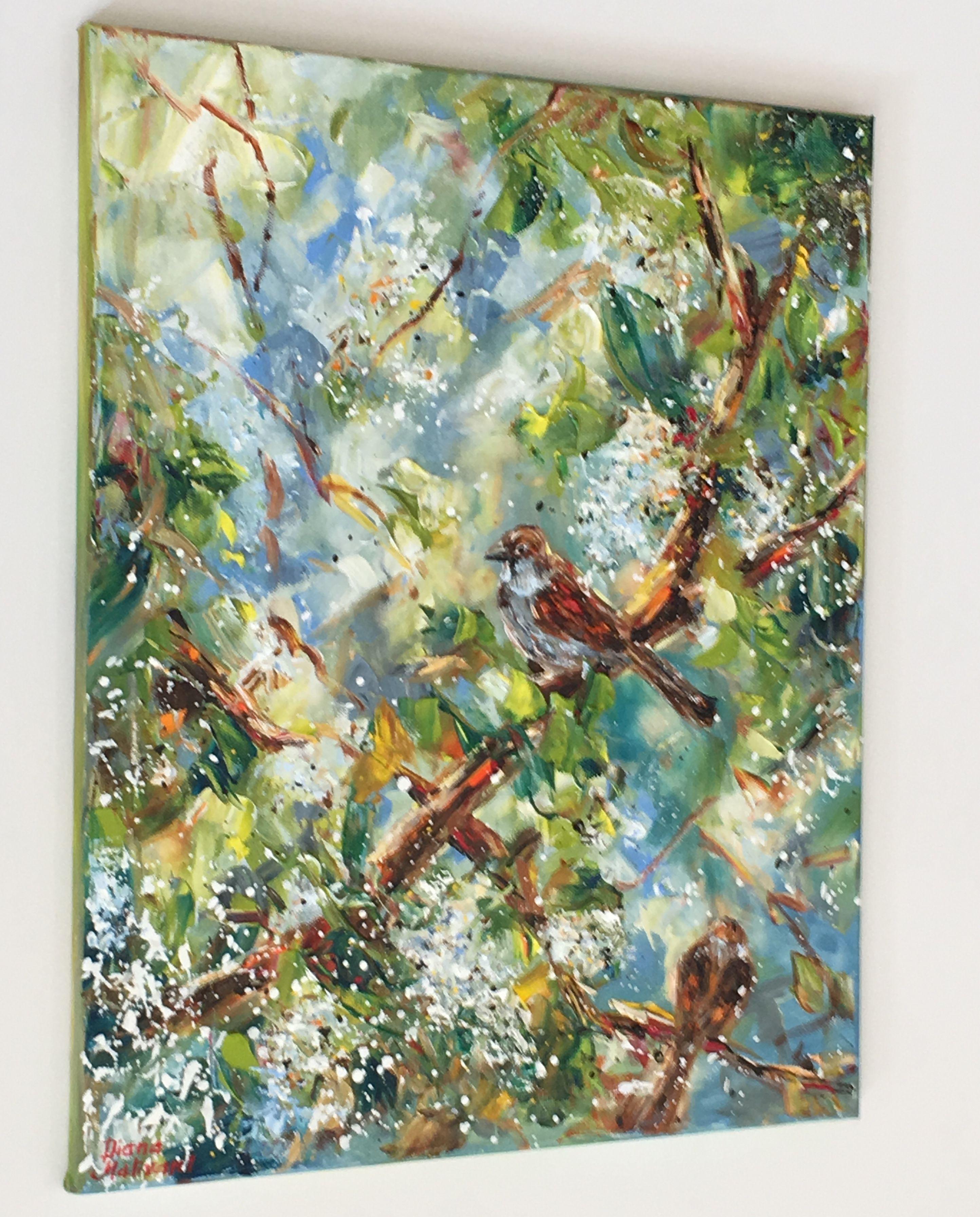 Bird Cherry Tree, Painting, Oil on Canvas 2