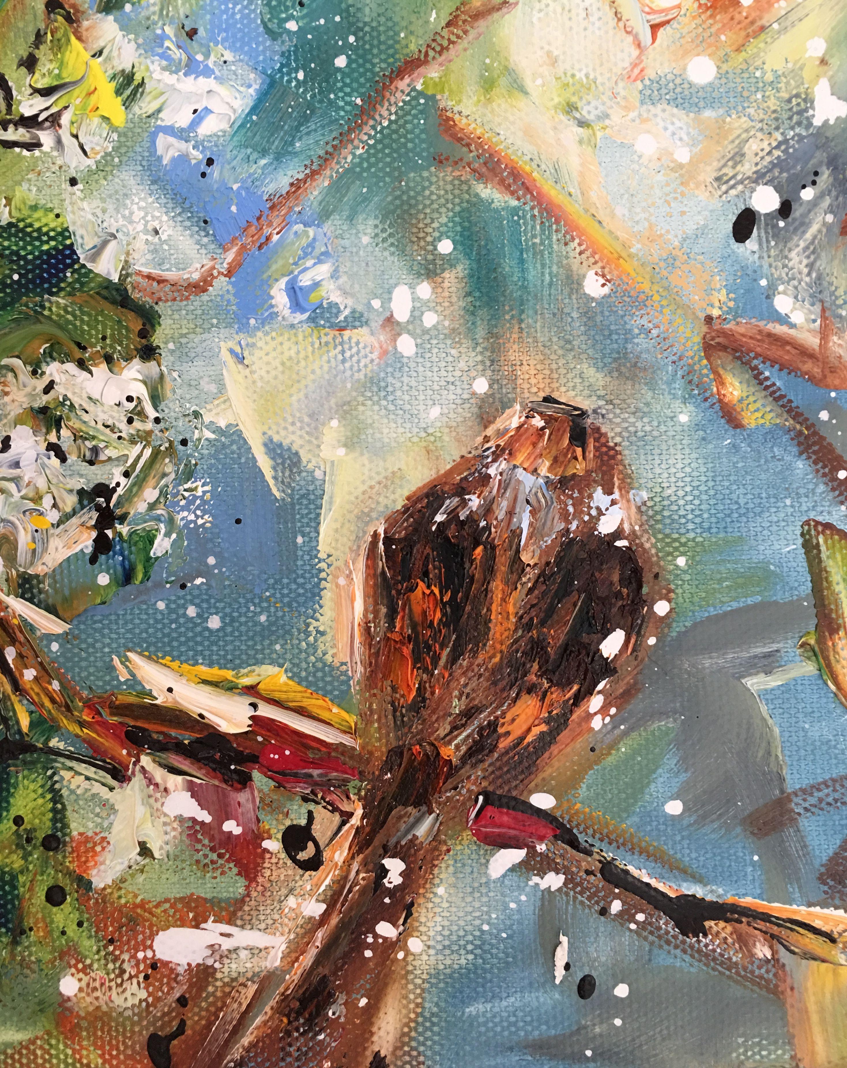 Bird Cherry Tree, Painting, Oil on Canvas 3