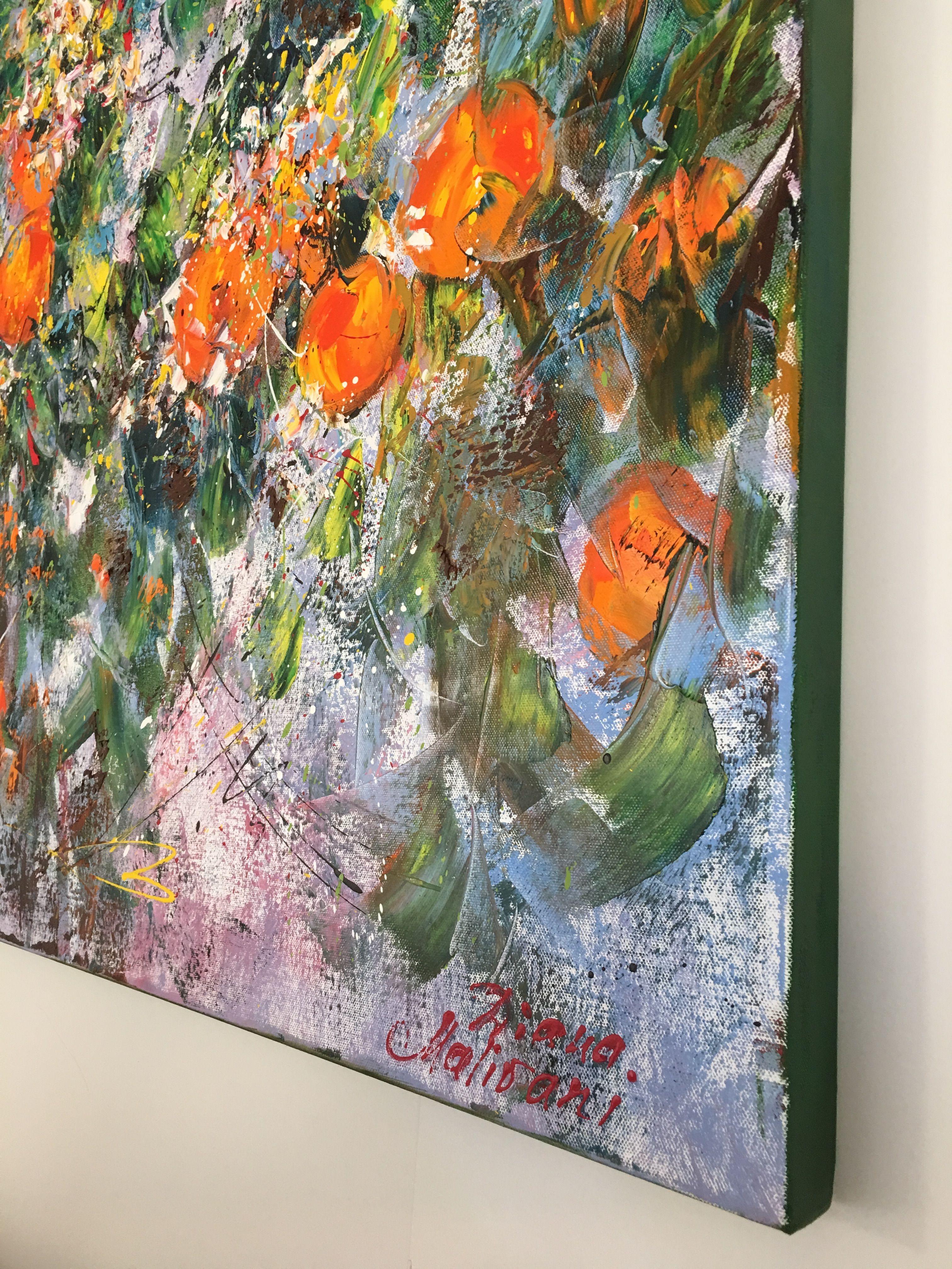 Blooming Orange Tree, Painting, Oil on Canvas 1