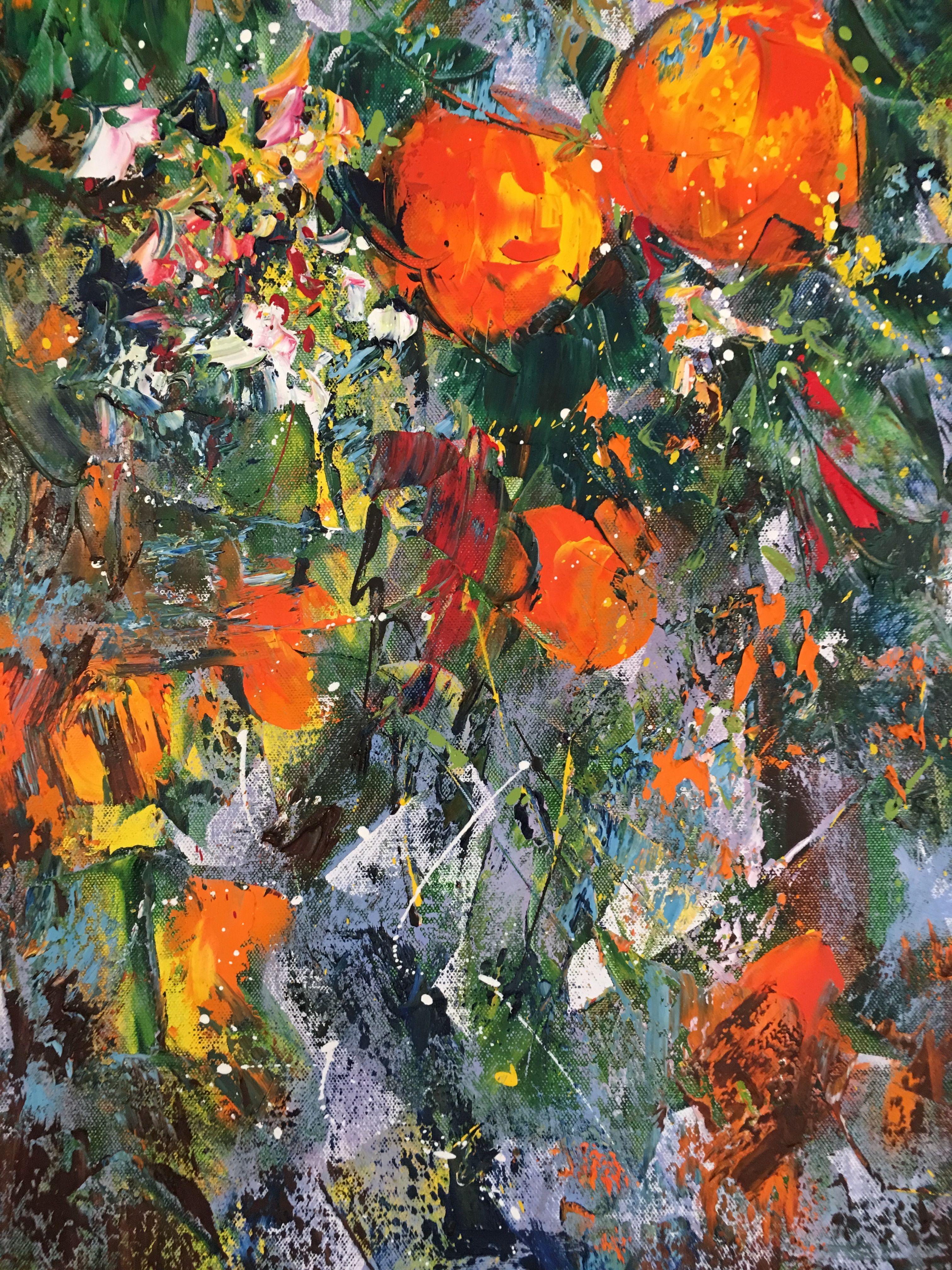 Blooming Orange Tree, Painting, Oil on Canvas 2
