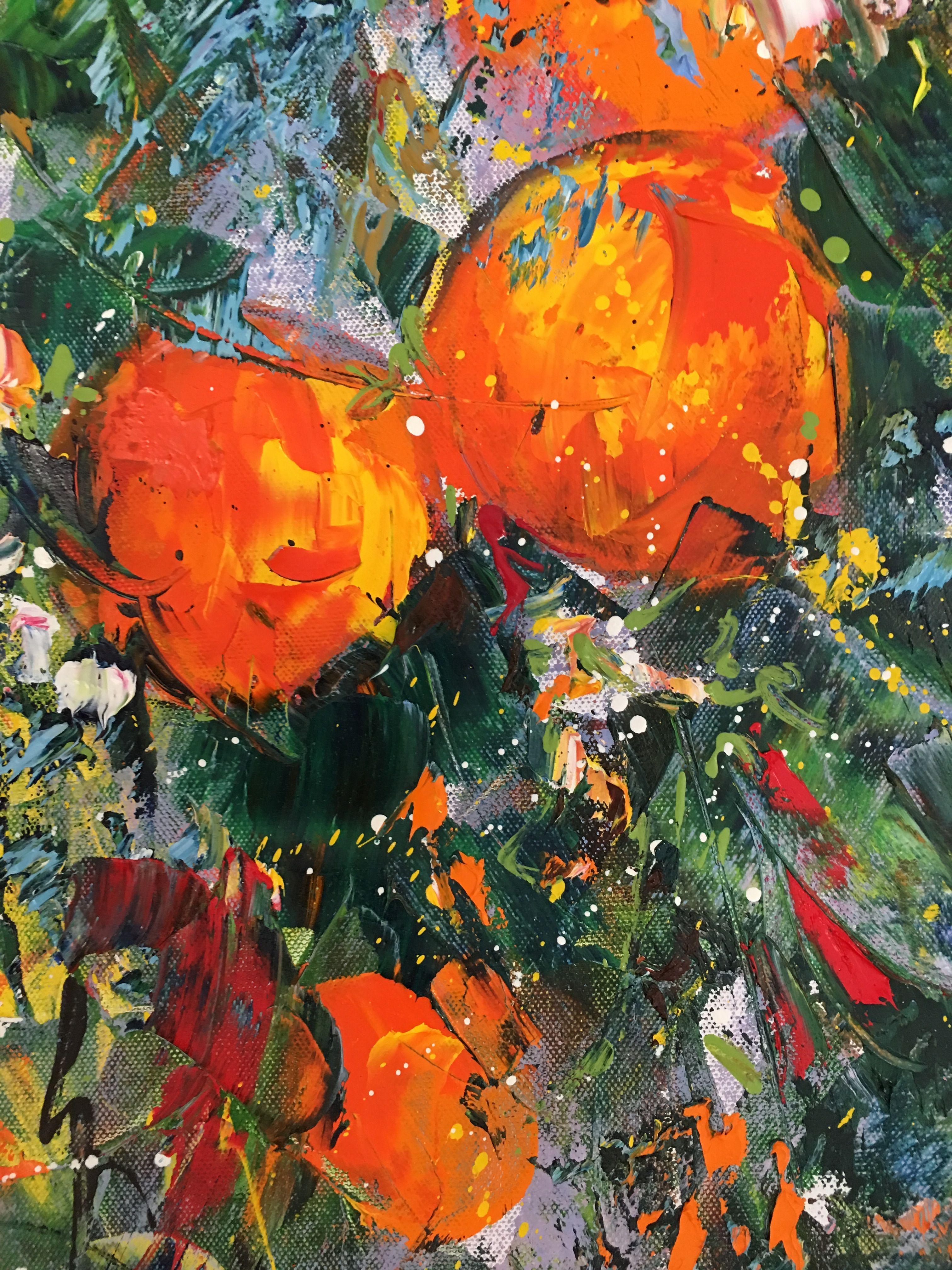 Blooming Orange Tree, Painting, Oil on Canvas 3