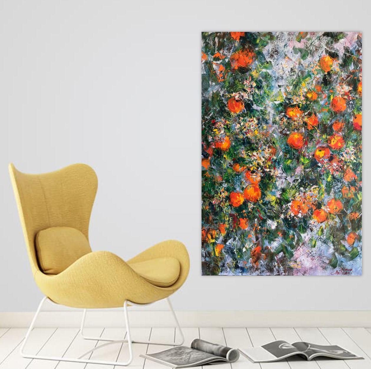 Blooming Orange Tree, Painting, Oil on Canvas 4