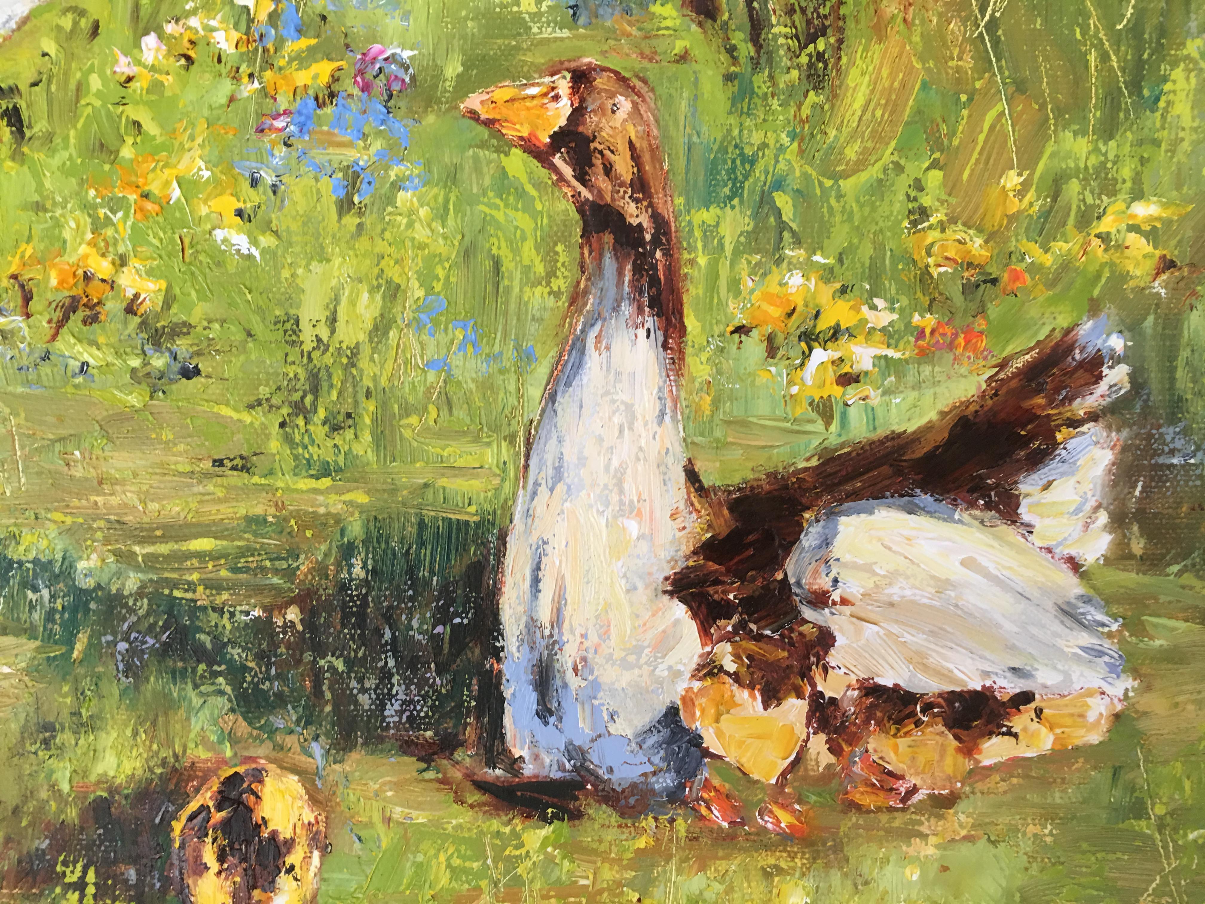 Geese, Painting, Oil on Canvas 4
