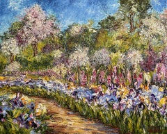 Iris dans les jardins de Monet, Painting, Oil on Canvas