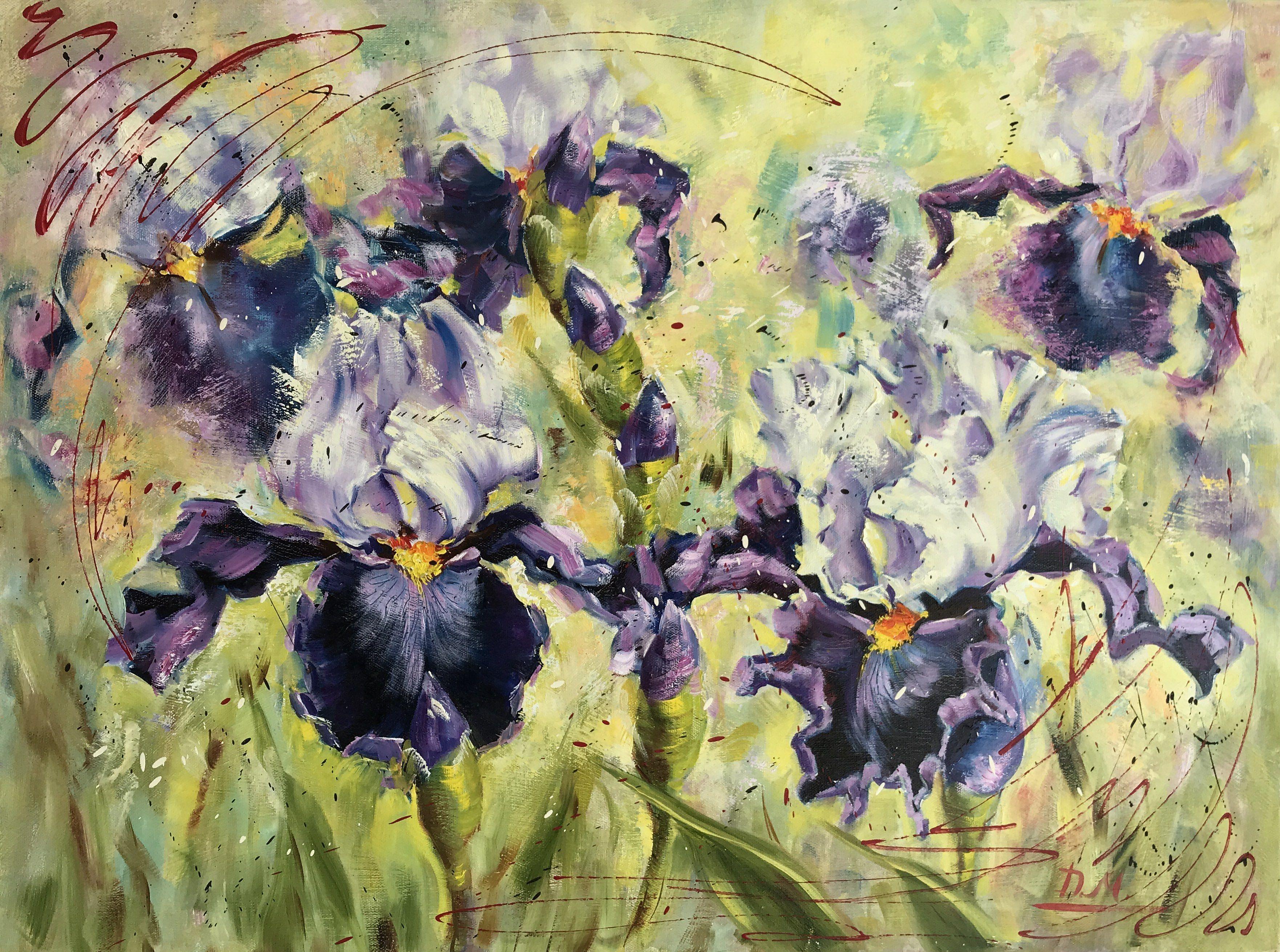 Iris, Painting, Oil on Canvas 1