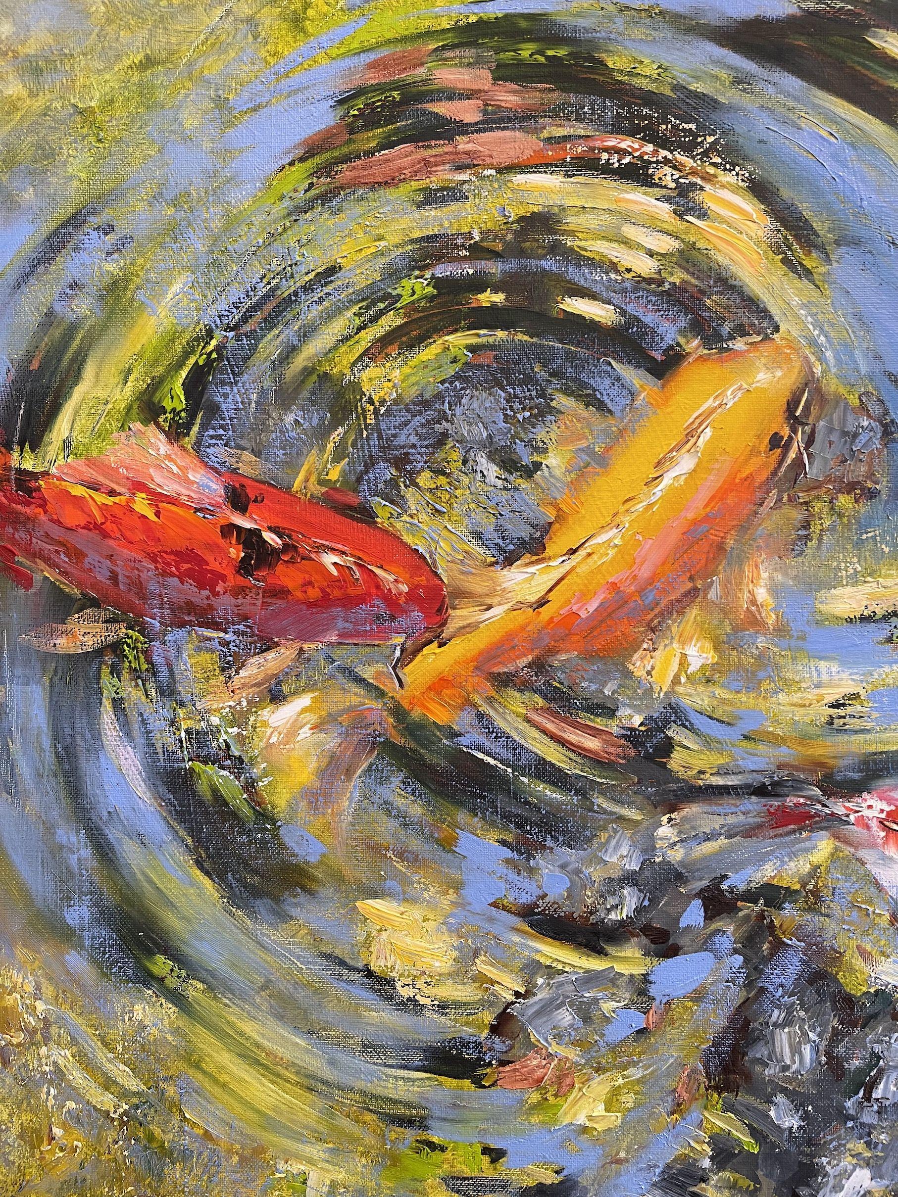 Collection Â«Ponds & Koi FishÂ» * * * Â«The captivating combination of artistic techniques adopted by Malivani provokes deep intrigue and curiosity in the spectator, who is charmed by the sophisticated and inviting aura as each painting evokes the