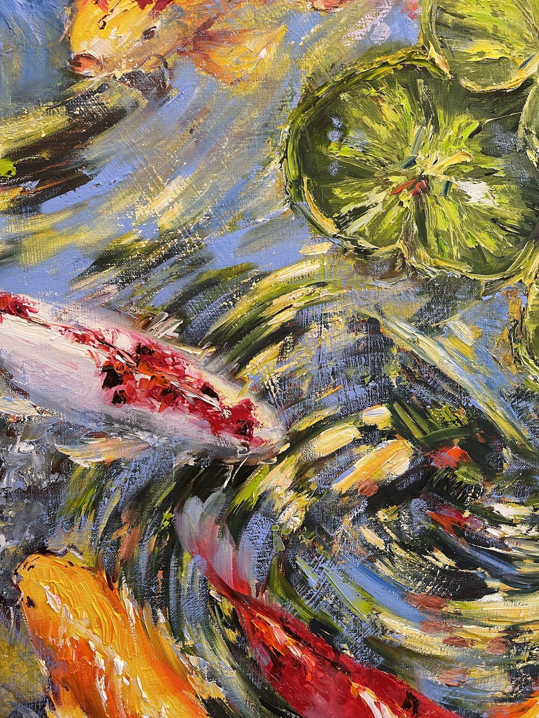 Koi Fish, Painting, Oil on Canvas 2