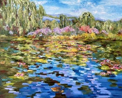Les Ãtangs de Claude Monet, Painting, Oil on Canvas