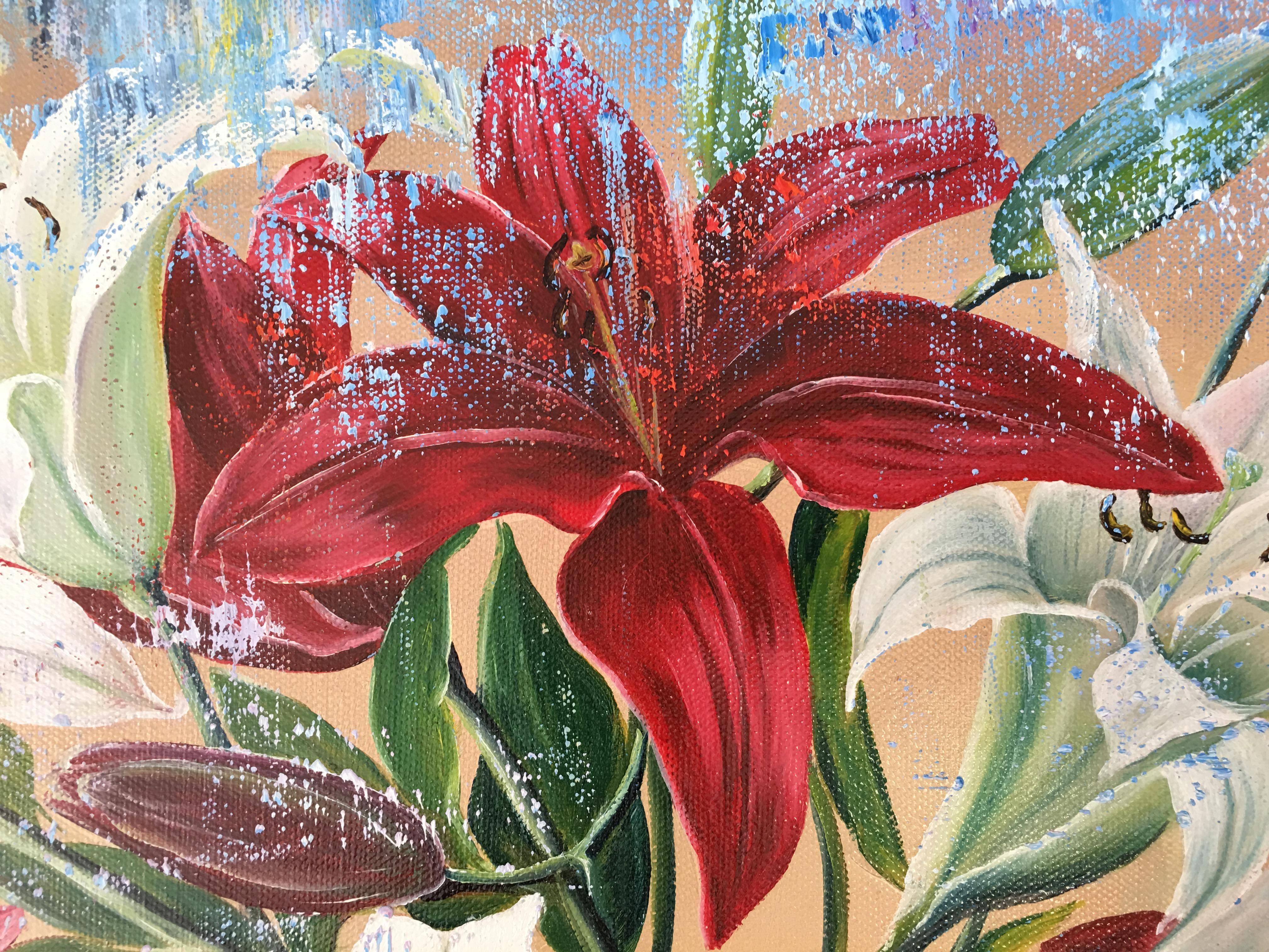 Lilies, Painting, Oil on Canvas 1