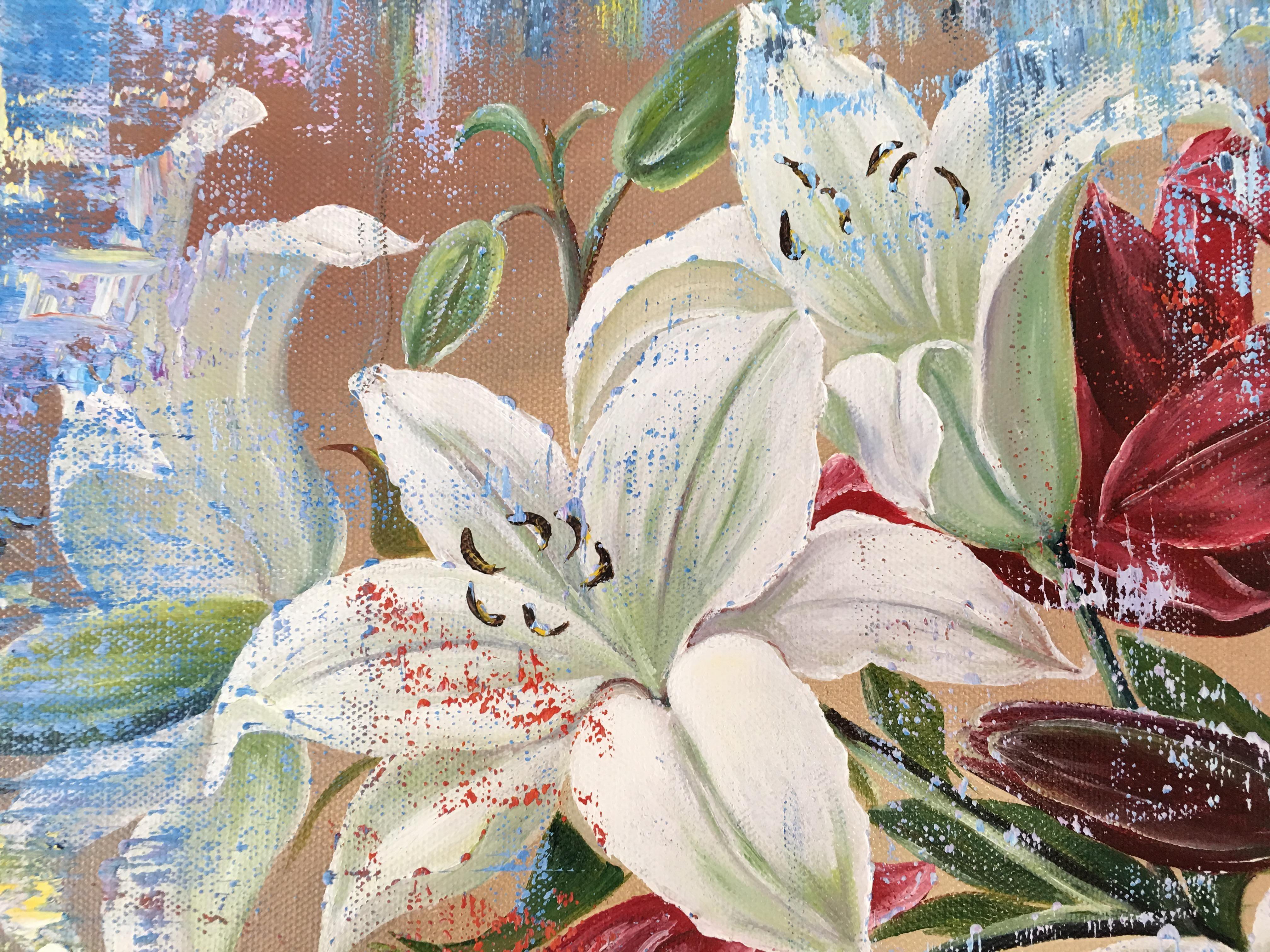 Lilies, Painting, Oil on Canvas 3