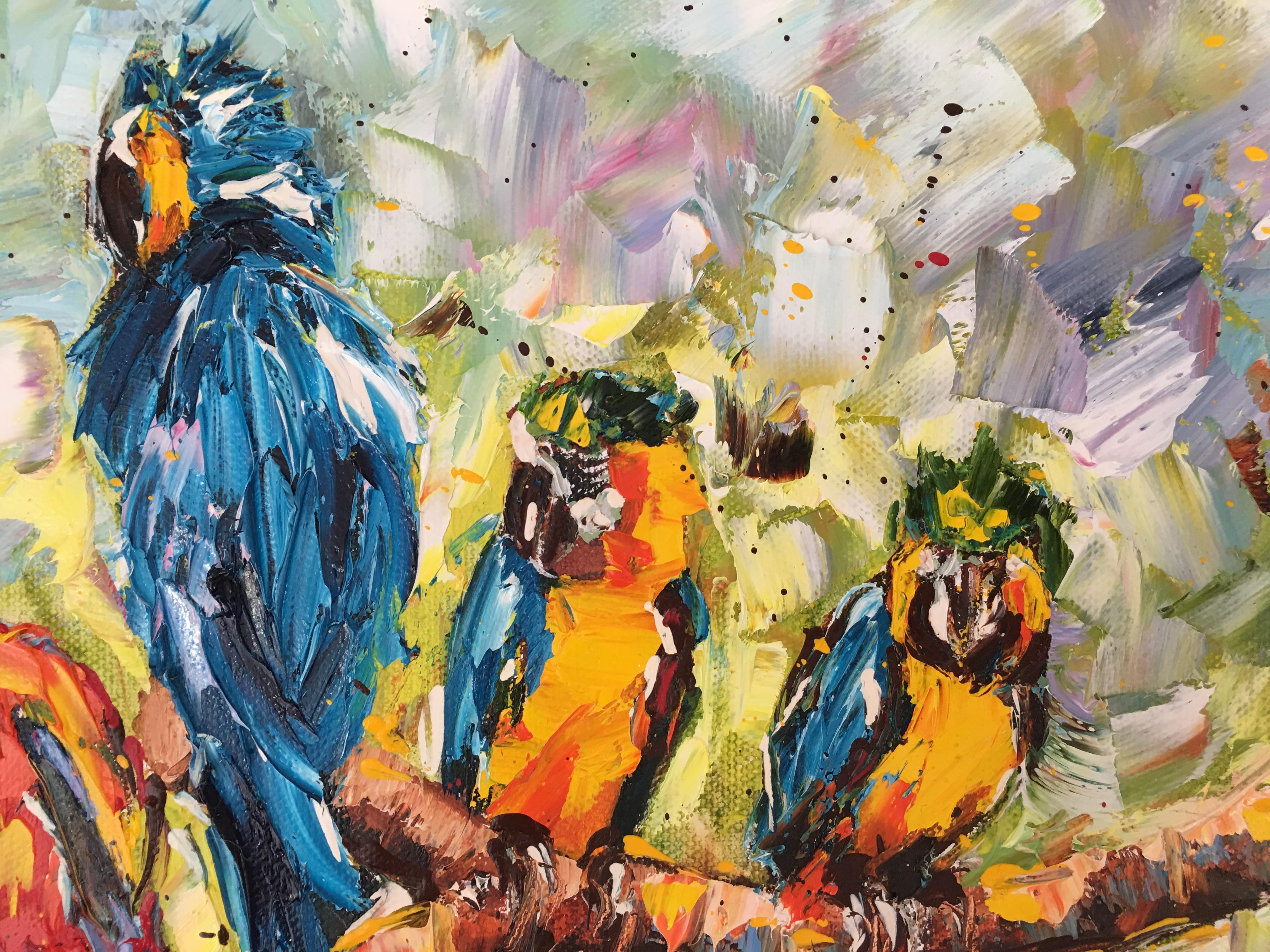 Parrots, Painting, Oil on Canvas 4