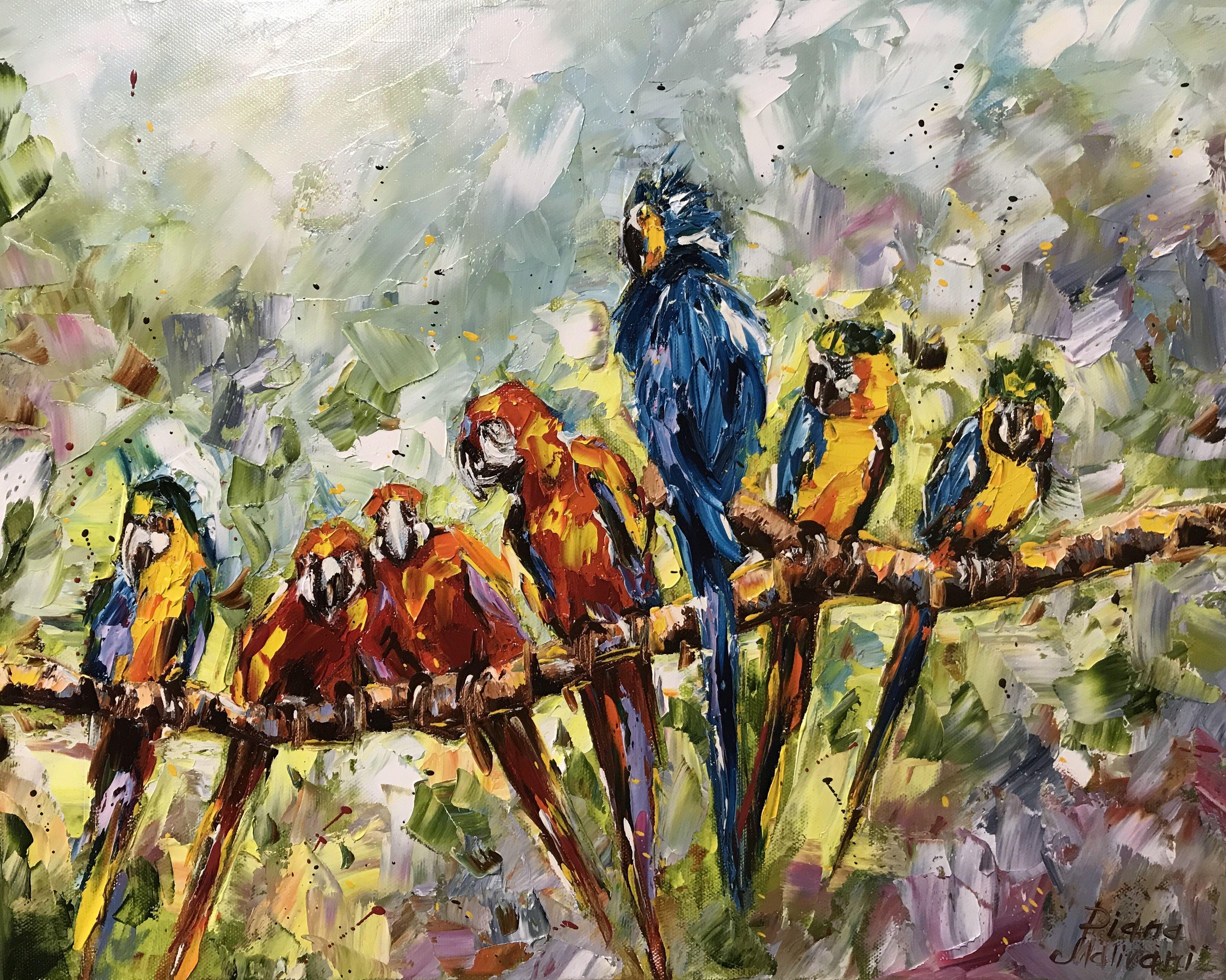 Collection â€œPeople, Animals, and Birdsâ€ * * * This artwork was specially selected to be exhibited in three National Fine Art Museums in Russia (in the cities of Sotchi, Belgorod, and Saransk) in 2020, as part of Diana Malivani Solo Exhibition