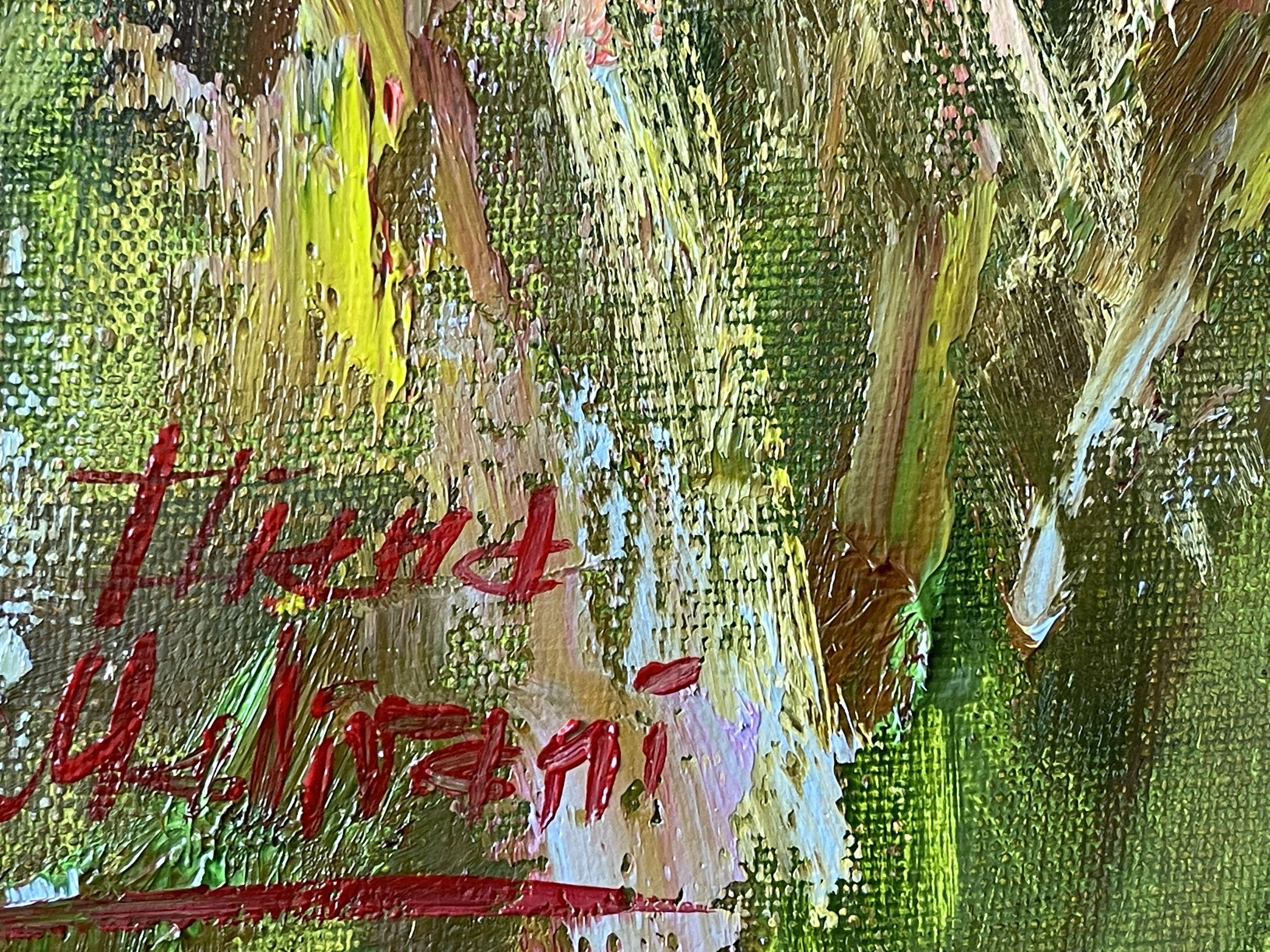 Sentiero nel campo di papaveri, Pittura, Olio su tela 2