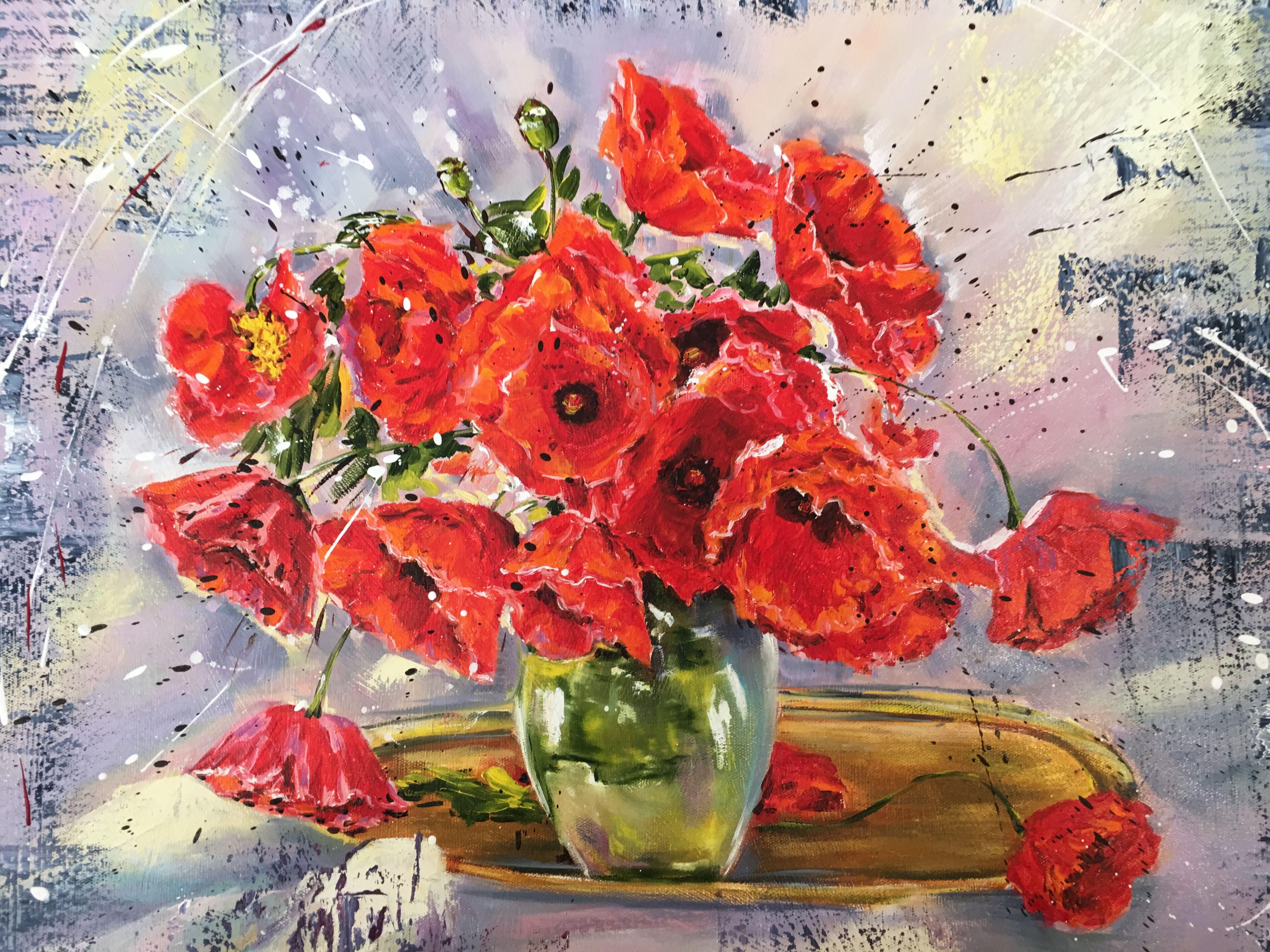 Poppies, Painting, Oil on Canvas 3