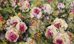 Roses. Diptych, Painting, Oil on Canvas