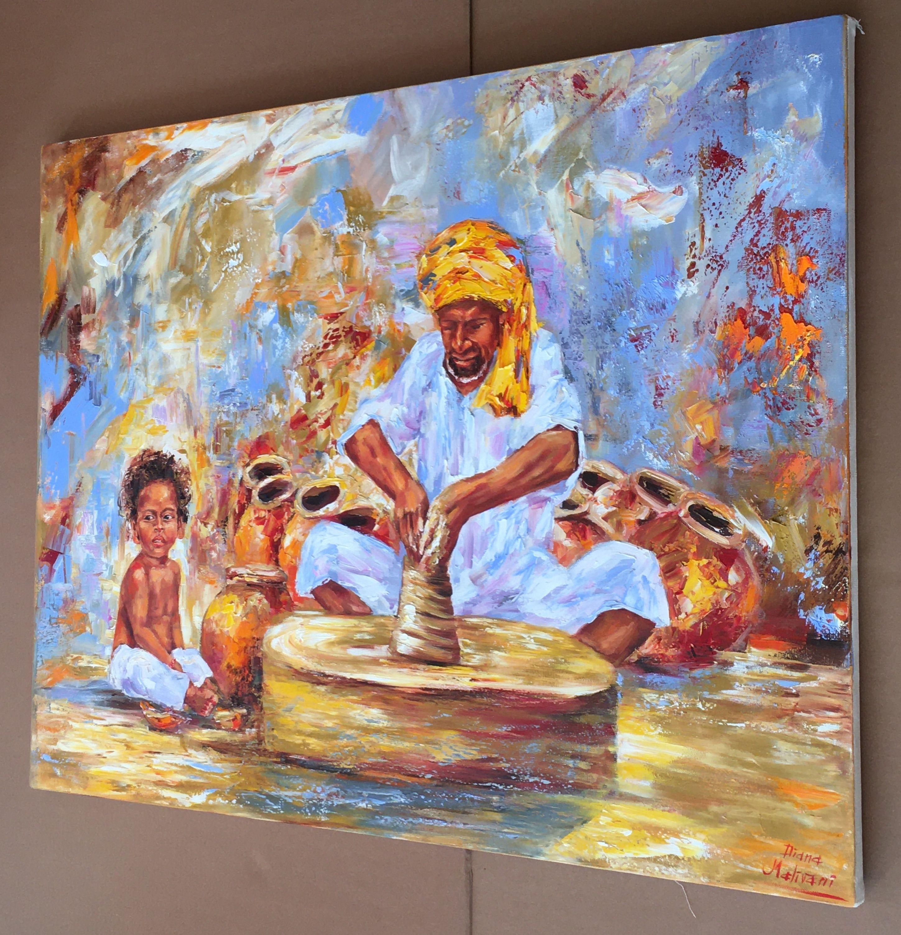 Collection Â«Indian ThemesÂ» * * * Â« ... it is this extraordinarily bold use of colour and volcanic energy that evokes a rich and primordial sense of fire; this acknowledgement of the elements reinforces Malivani's cerebral intentions and