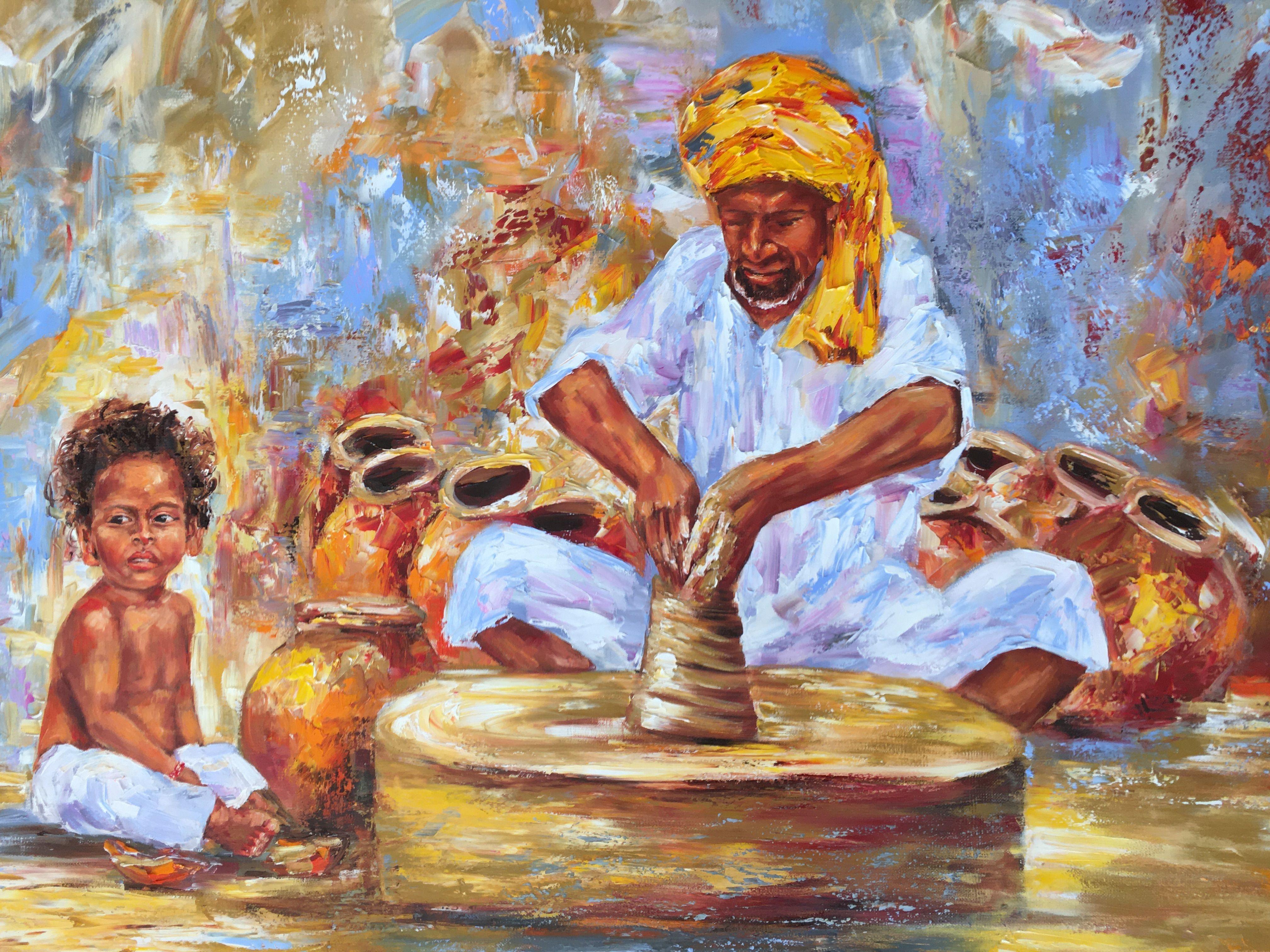 The Potter, Painting, Oil on Canvas 1