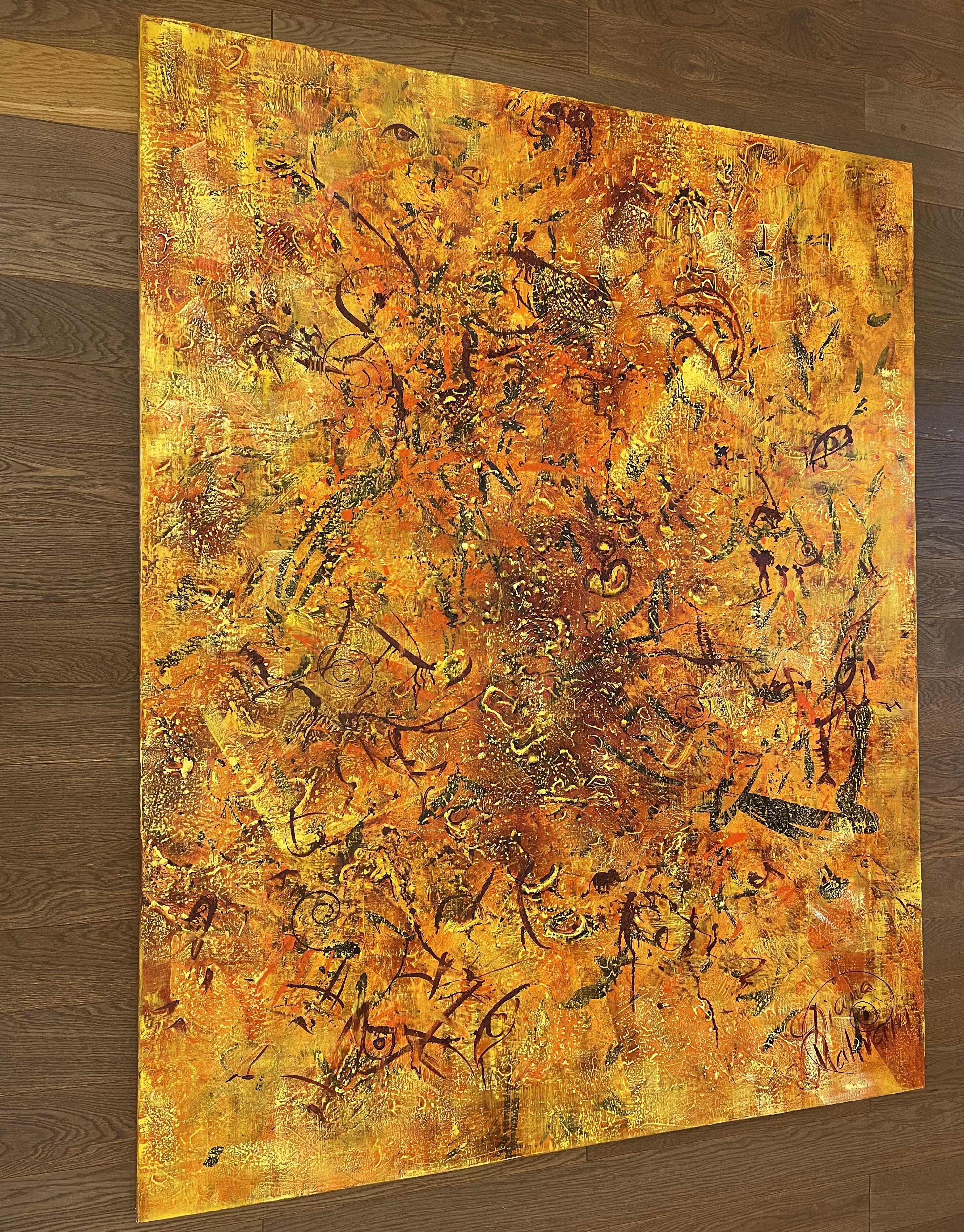 Il mare del Samsara, Pittura, Olio su tela - Painting di Diana Malivani