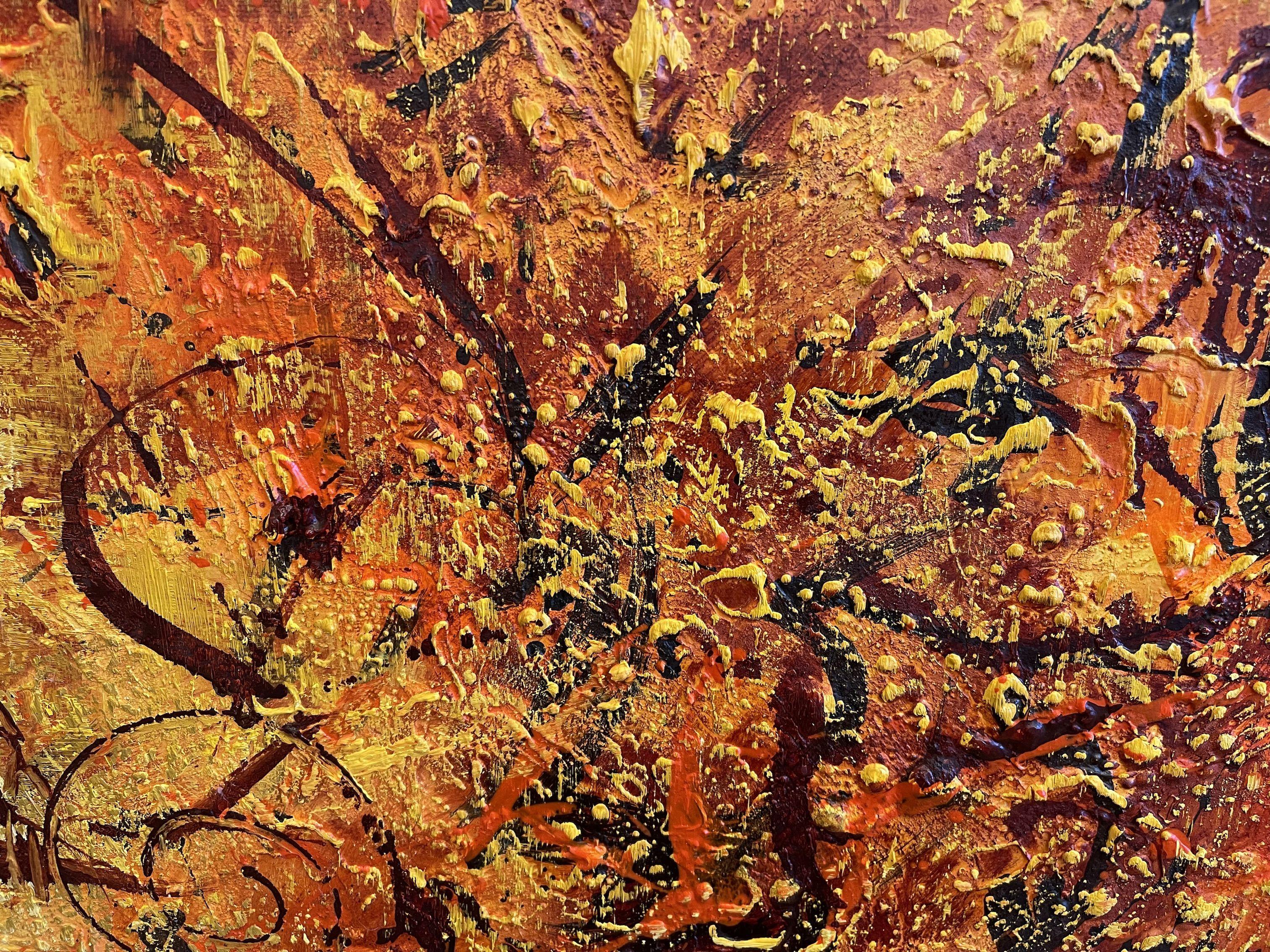 Il mare del Samsara, Pittura, Olio su tela - Painting Astratto di Diana Malivani