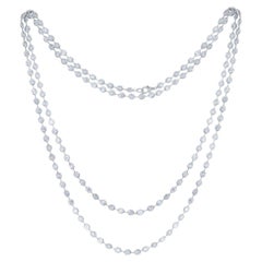 Diana M.Custom 40.00 Cts Collar de Diamantes 42" Oro Blanco 18K