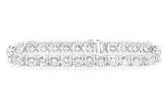 Diana M. Custom 20.05  Carat 4 Prong Round Diamond Tennis Bracelet