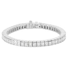 Diana M.Platinum diamond tennis bracelet adorned with 12.50 cts tw 