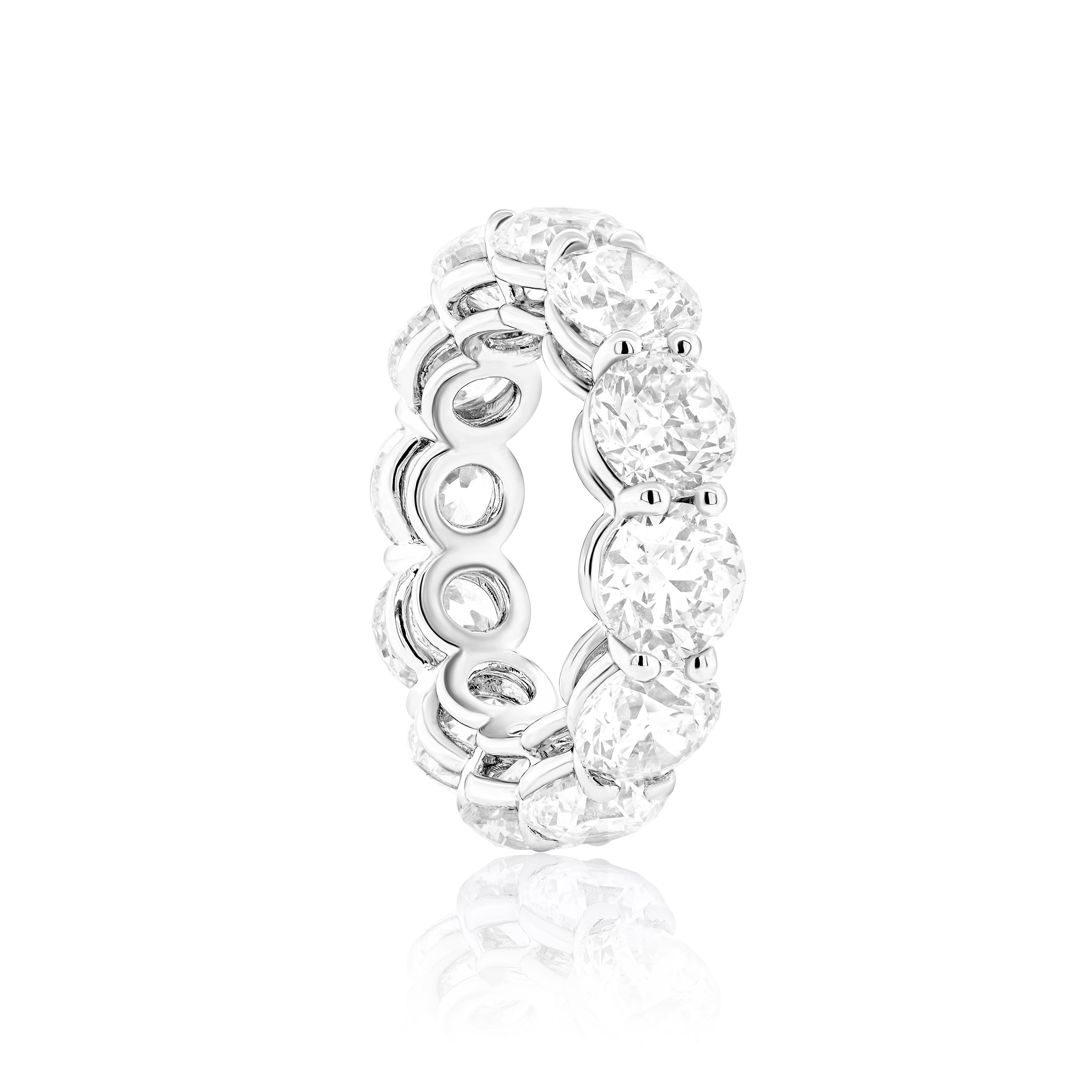 Diana M.PLATINUM ETERNITY BAND WITH 12.00CTS OR ROUND DIAMONDS For Sale ...