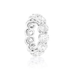 Diana M. Platinum 12.00 Cts Round Diamond Eternity Wedding Band