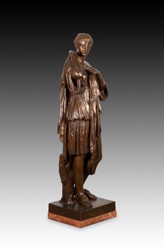 Diana von Gabis. Bronze, Marmor. Raingo Frères, Frankreich, 19. Jahrhundert