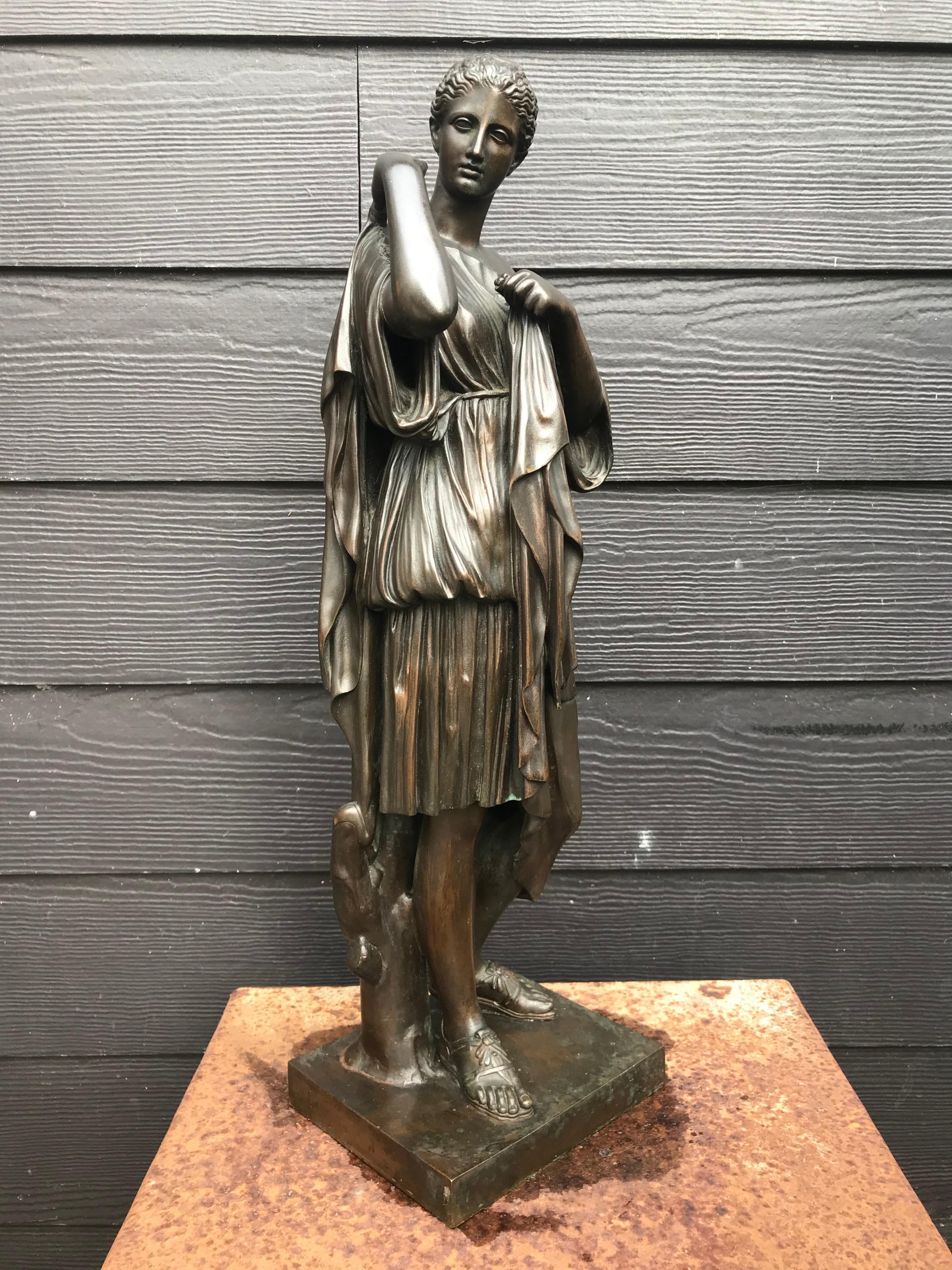 Hand-Crafted Diana of Gabii in Bronze by Ferdinand Barbedienne, France, circa 1890 For Sale