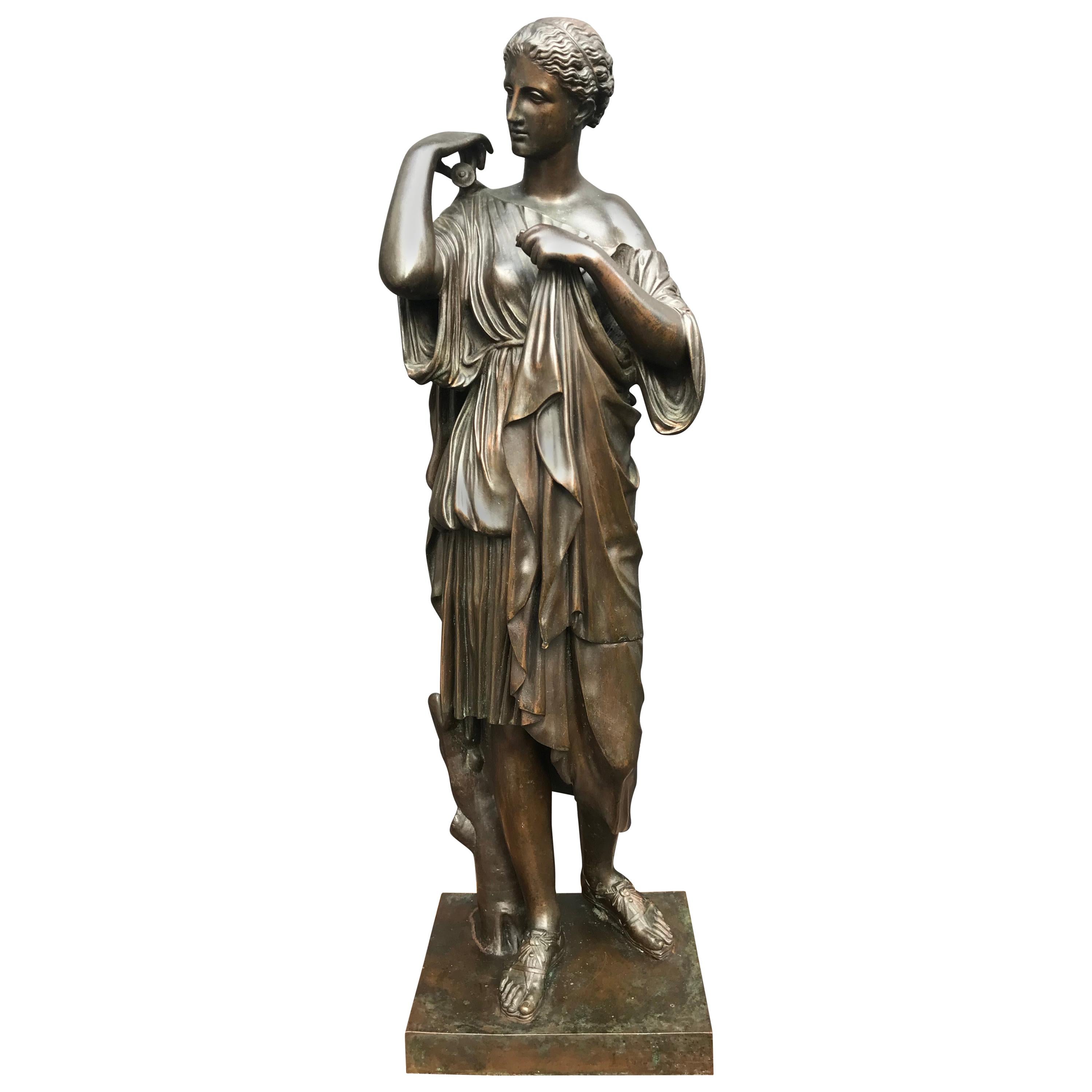 Diana of Gabii in Bronze by Ferdinand Barbedienne, France, circa 1890 For Sale