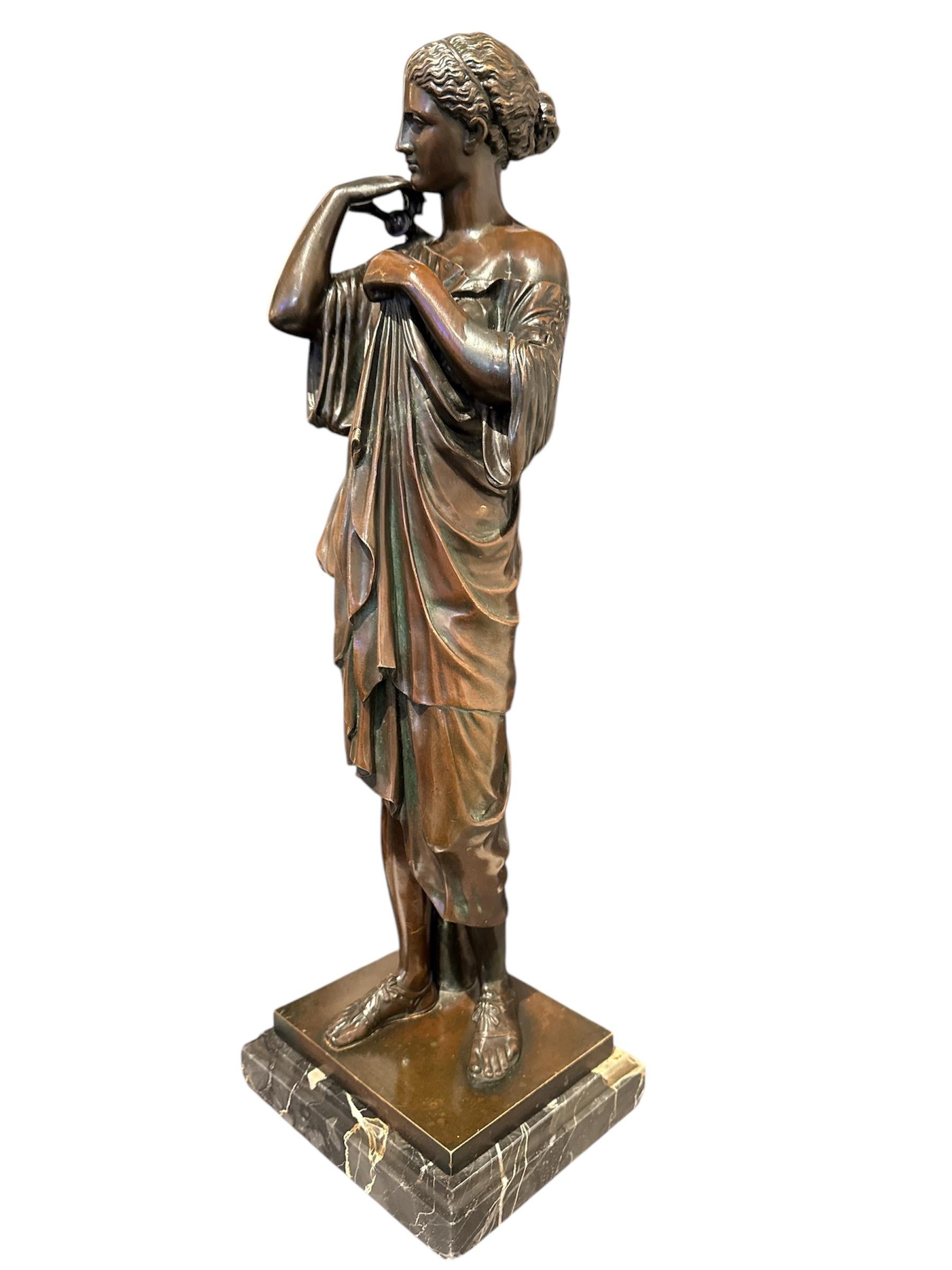 Grand Tour Diana di Gabii in bronzo in vendita