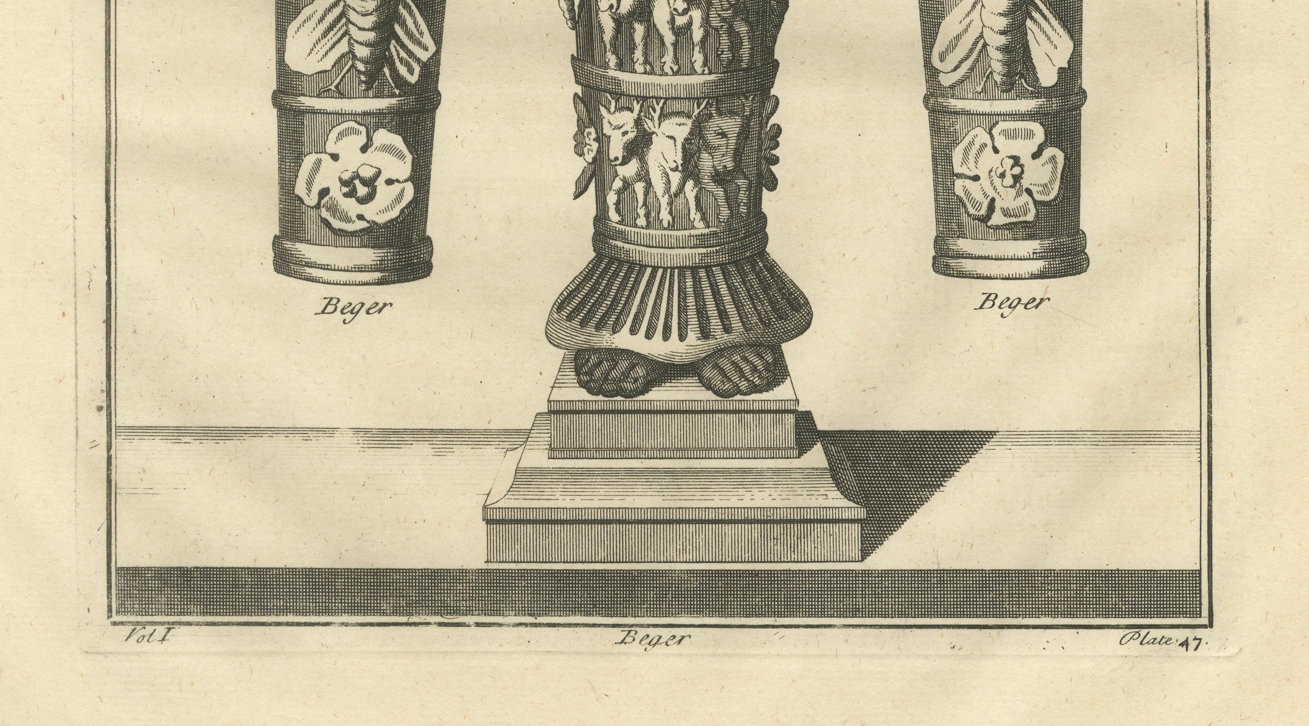Diana of the Ephesians Antique Engraving, Montfaucon Antiquité Expliquée 1721