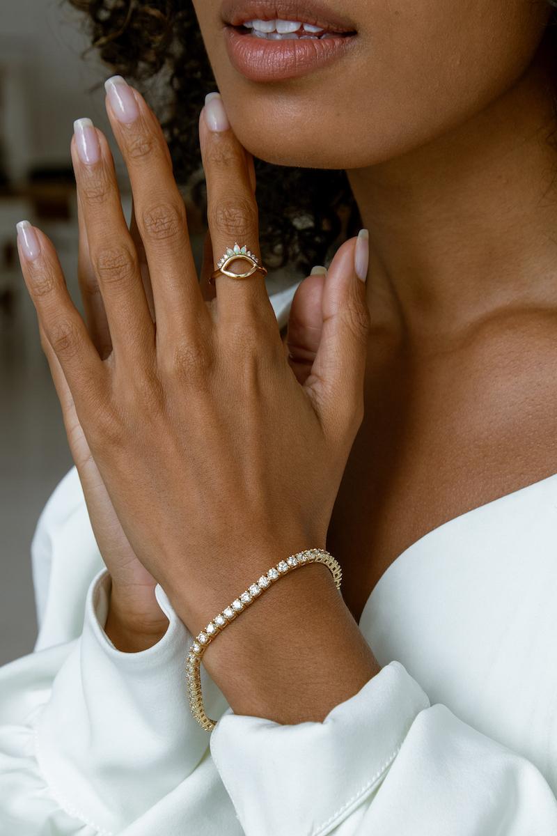This ring is a symbolic reminder to “open your eyes upon yourself” , that is to say, to become aware of your thoughts and your feelings. Are they a reflection of the life you want? Do you live each day with intentional thoughts? Can you see what you