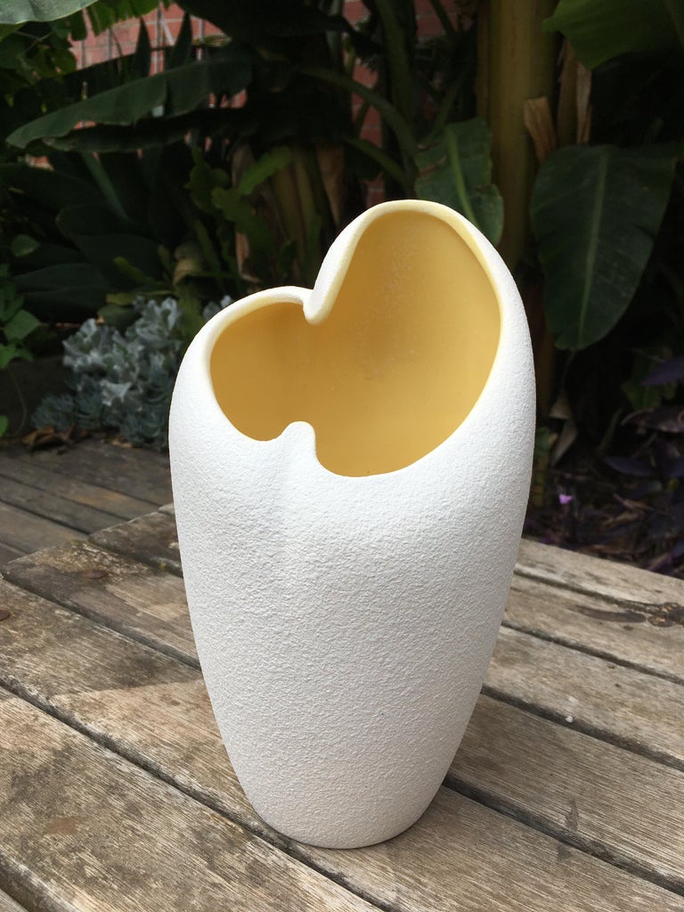 Diana Pottery Biomorphic Slipware Vase, Sydney, Australia, 1950s at 1stDibs