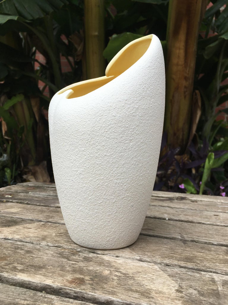 Diana Pottery Biomorphic Slipware Vase, Sydney, Australia, 1950s at 1stDibs