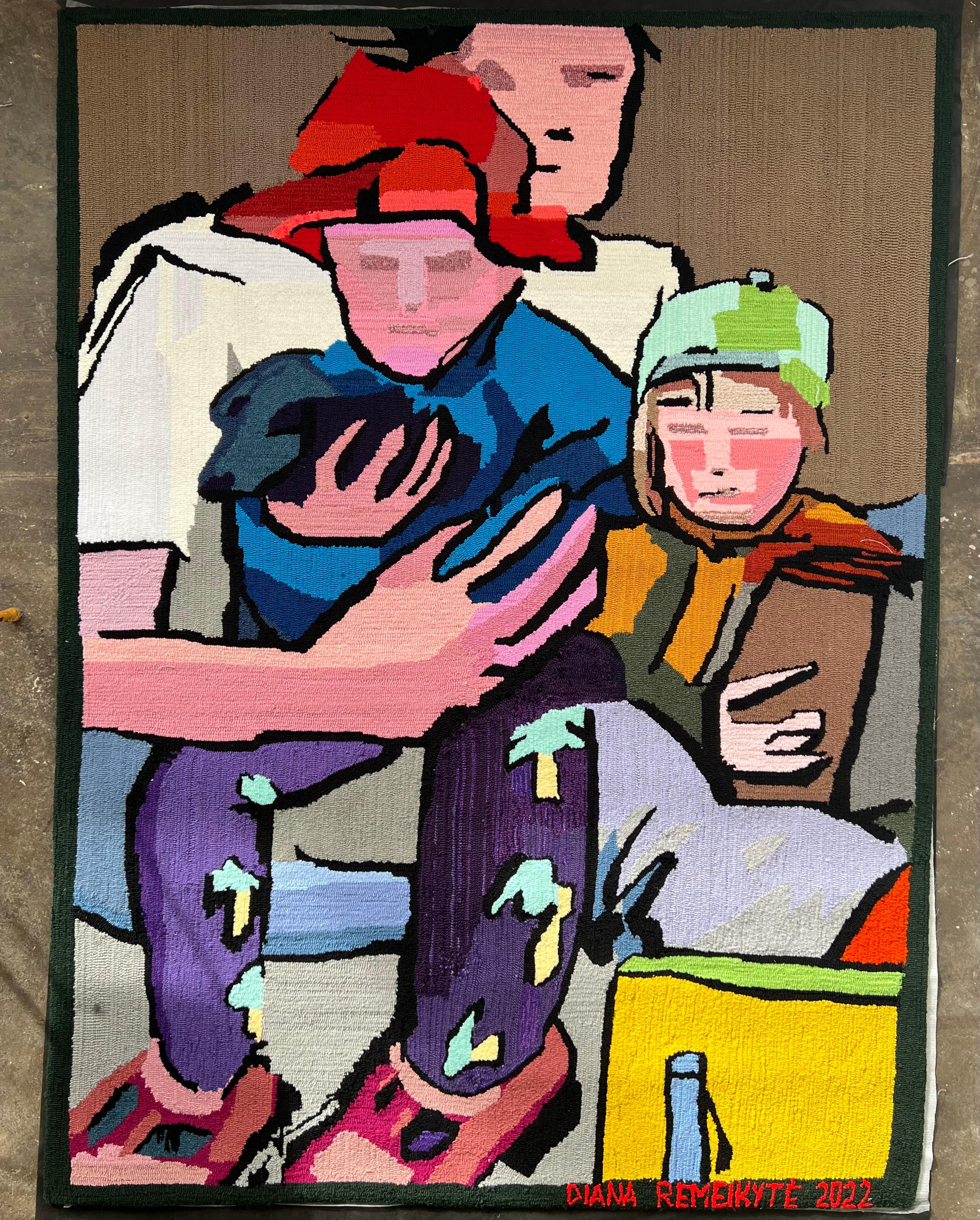 Œuvre d'art textile figurative 