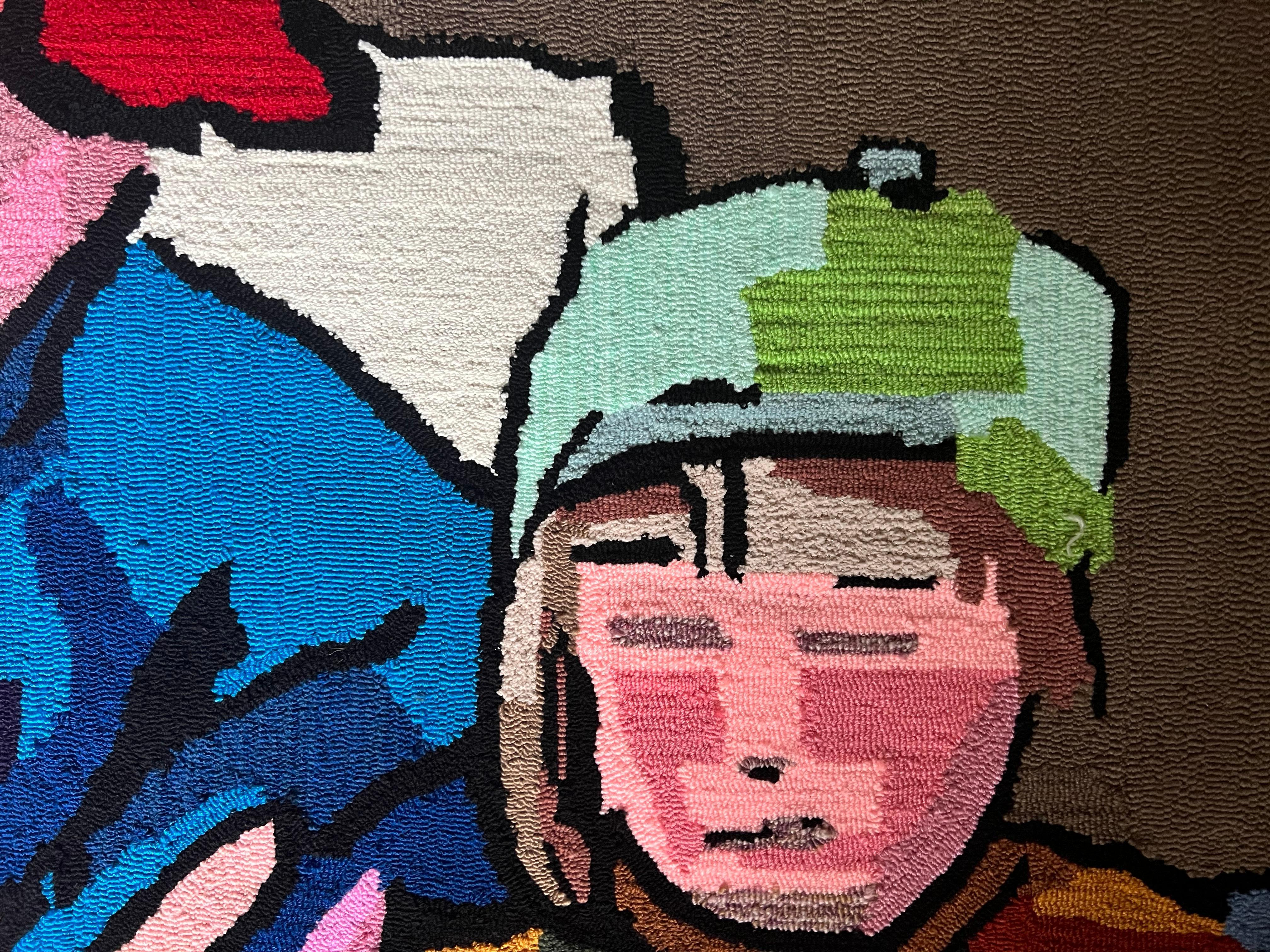 Œuvre d'art textile figurative 
