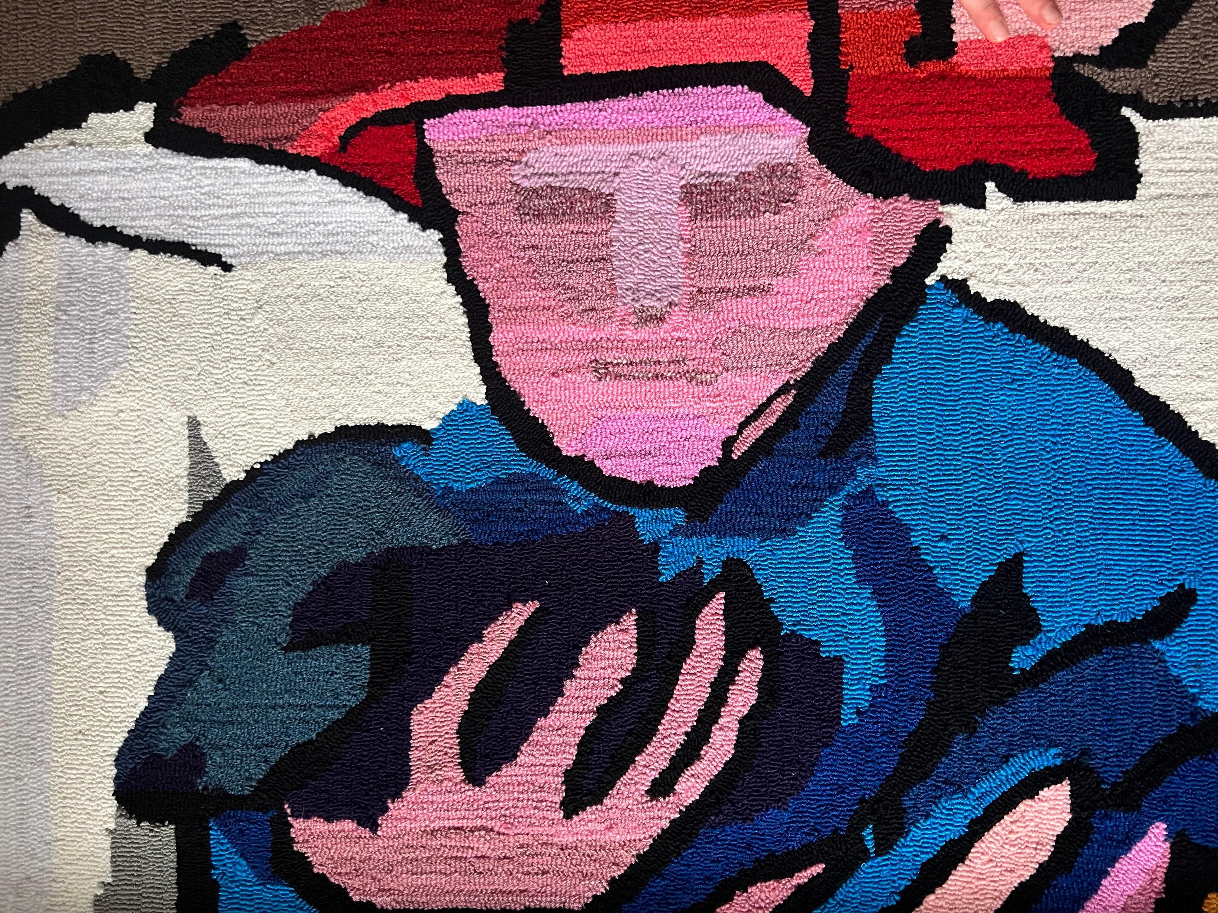 Œuvre d'art textile figurative 
